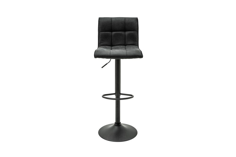 riess-ambiente Barhocker MODENA vintage grau/schwarz - Microfaser, Metall, höhenverstellbar, 360° drehbar & mit Lehne & Fußablage - ideal für Wohnzimmer oder Kü – Bild 2 von 5