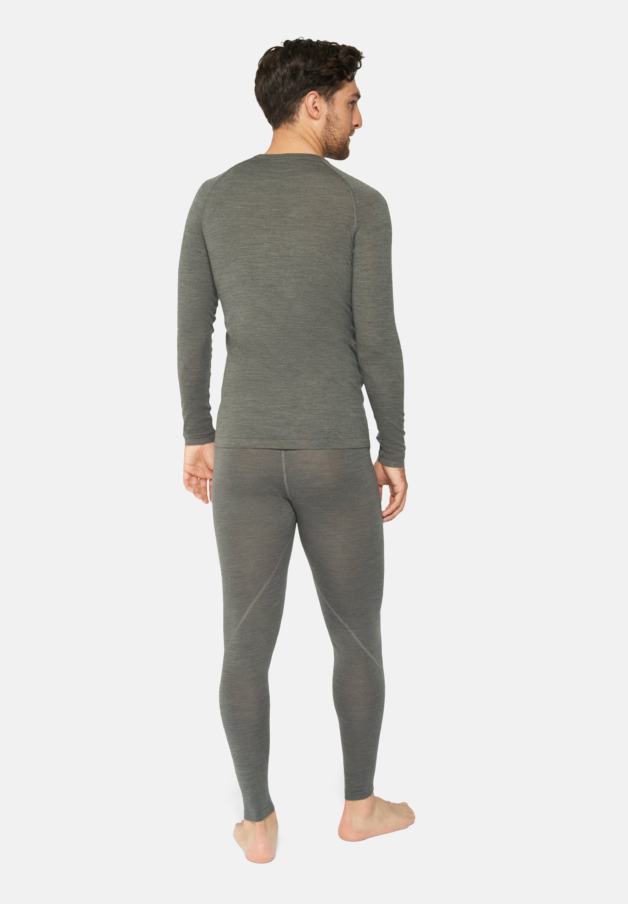 DANISH ENDURANCE Funktionsshirt Merino Baselayer Funktionsunterwäsche Set, Langarm Shirt & Hose, Temperaturregulierend