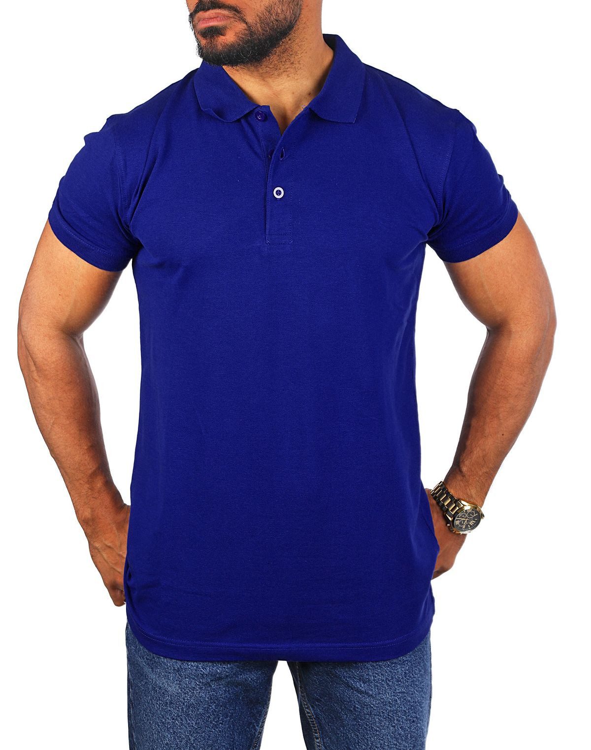 Young & Rich Poloshirt Herren Uni 1002 Größe S bis 9XL! unifarben regular f günstig online kaufen