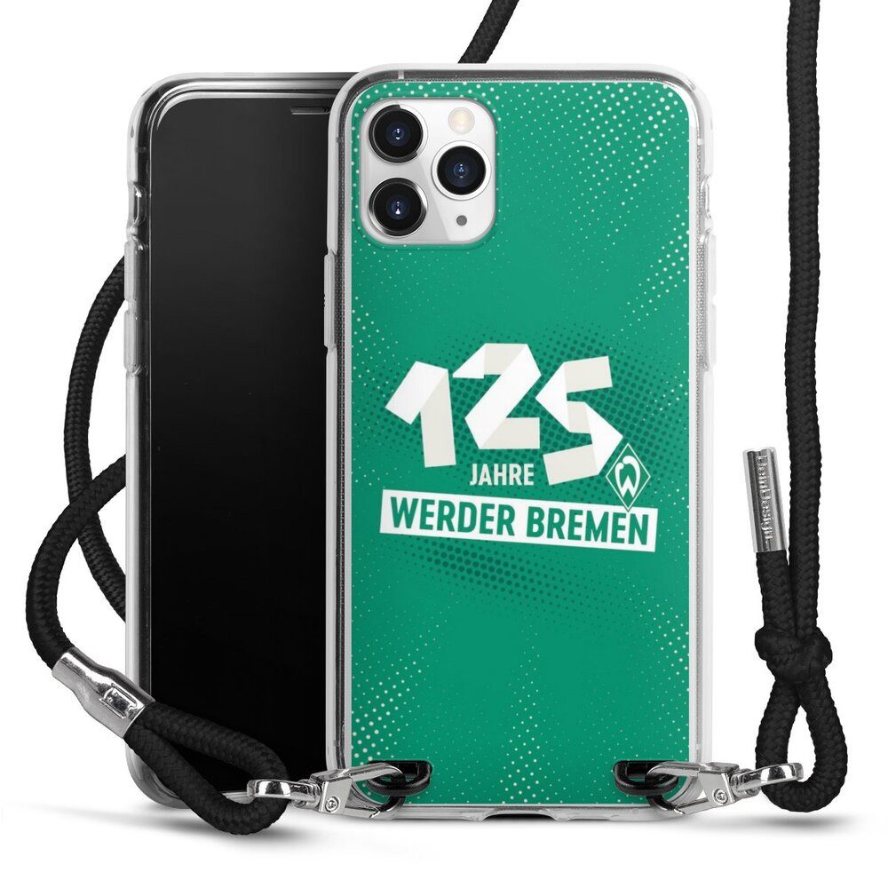 DeinDesign Handyhülle 125 Jahre Werder Bremen Offizielles Lizenzprodukt, Apple iPhone 11 Pro Handykette Hülle mit Band Case zum Umhängen