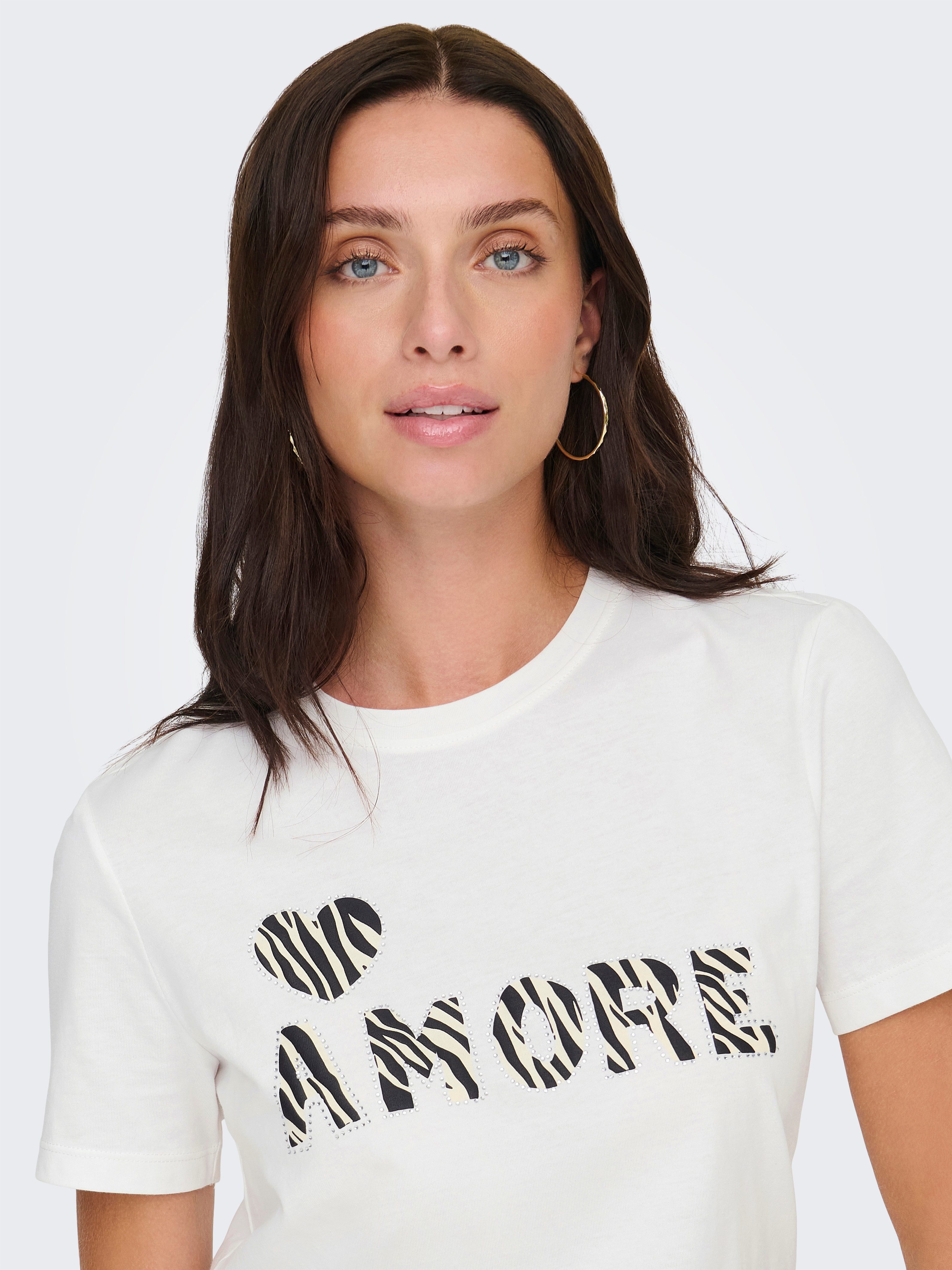 ONLY T-Shirt ONLDITTE LIFE RHNSTN S/S ANIMAL TOP JRS – Bild 3 von 5