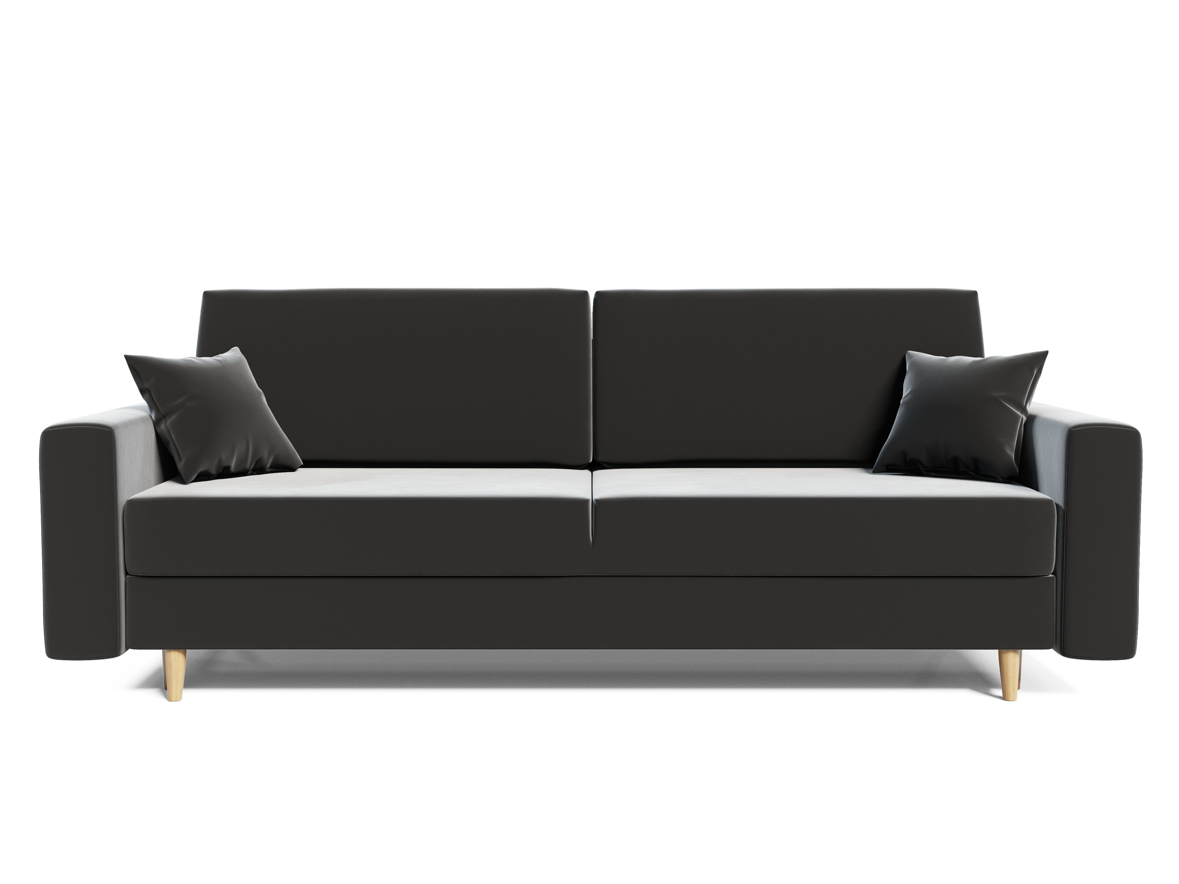 und 236cm Sofa Grau COUCH Schlafsofa, Bettkasten mit pressiode Schlaffunktion SOLO