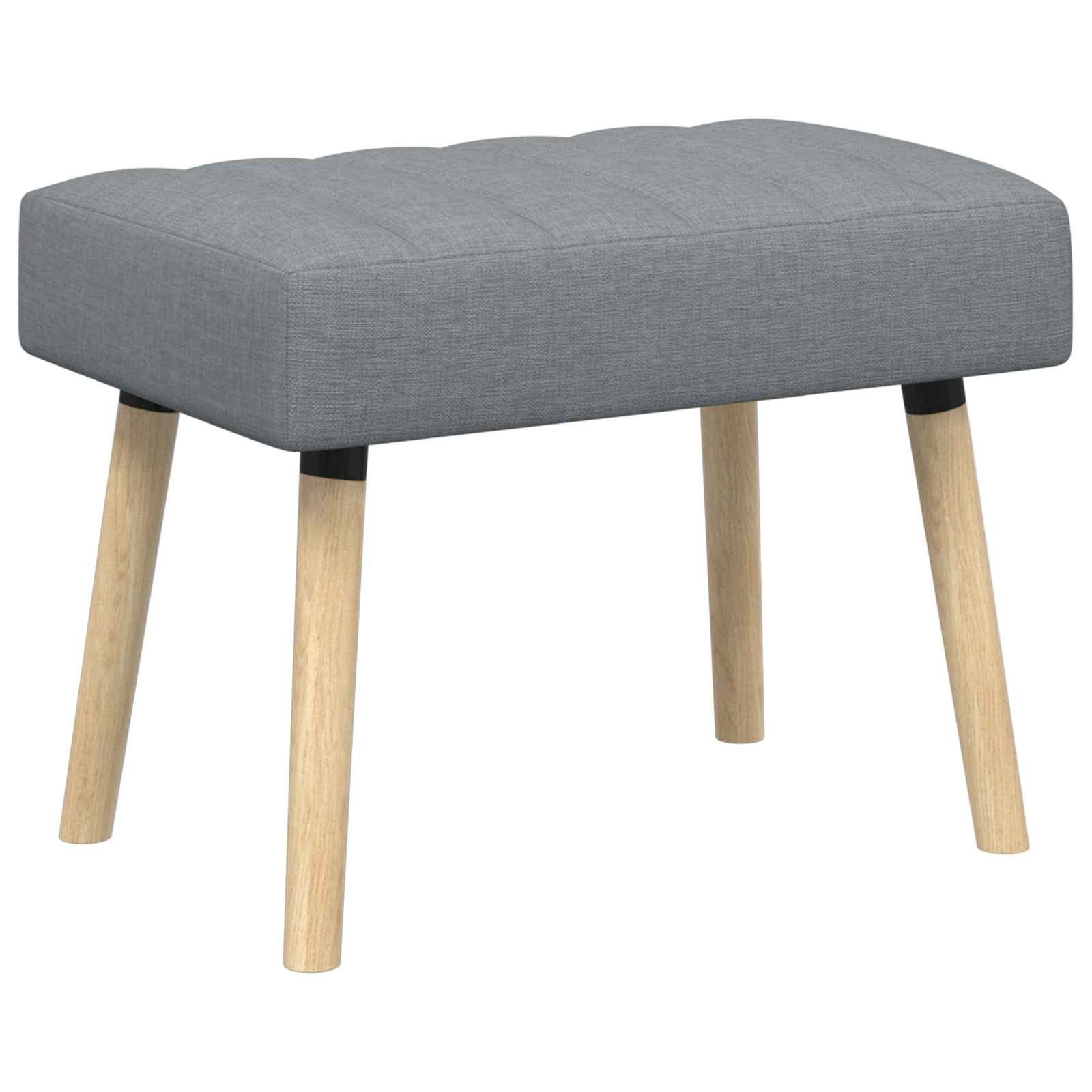 vidaXL Sitzbank Kanalgepolsterte Bank Hellgrau 60 x 40 x 45 cm Stoff (1-St)