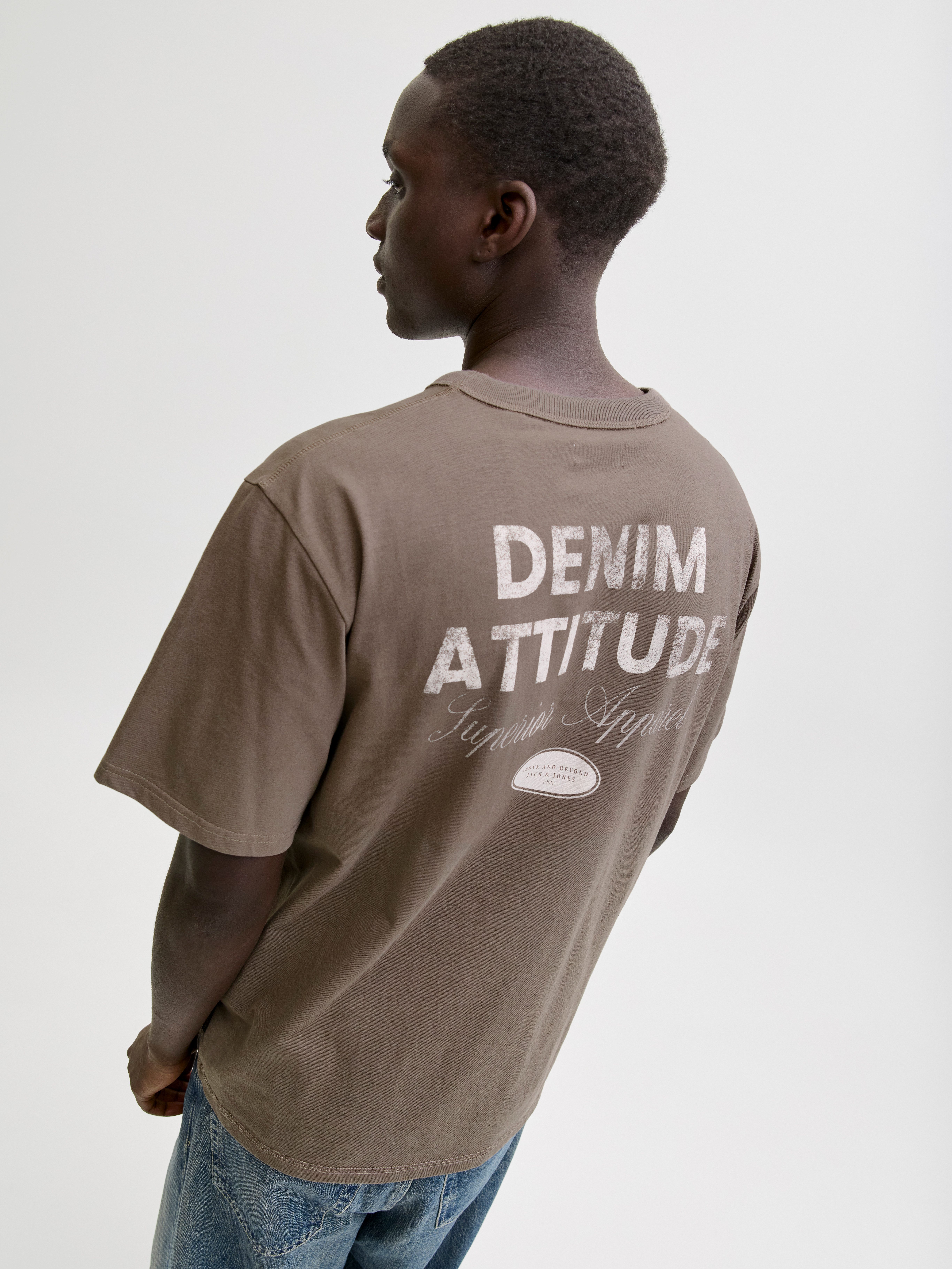 Jack & Jones Rundhalsshirt JJEDOVER GRAPHIC TEE SS CREW NECK SN Baumwolle, relaxed fit