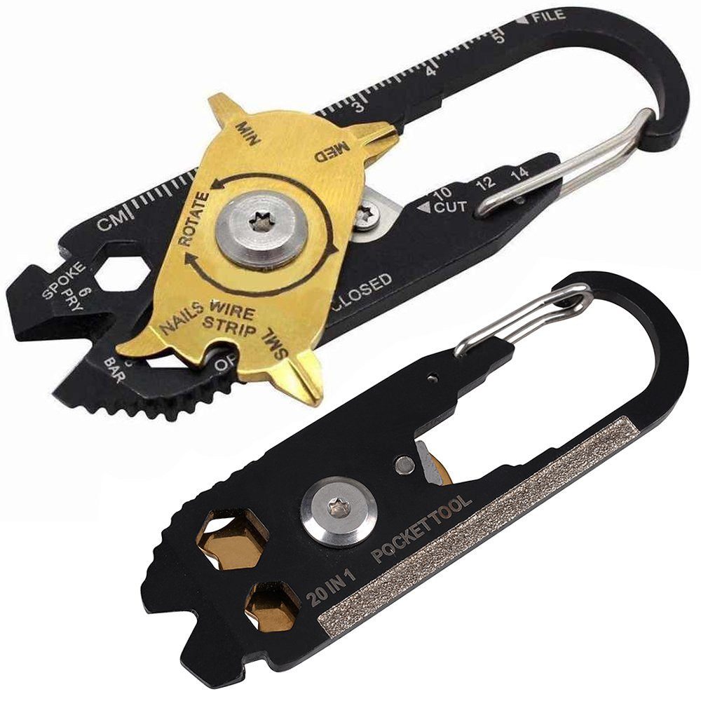 VERK GROUP Multitool Multitool Pockettool 20-in-1 Schlüsselanhänger Outdoor Camping Jagd We
