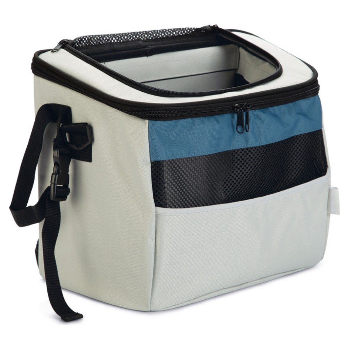 Beeztees Tierfahrradkorb Fahrradtasche Xoex grau-blau