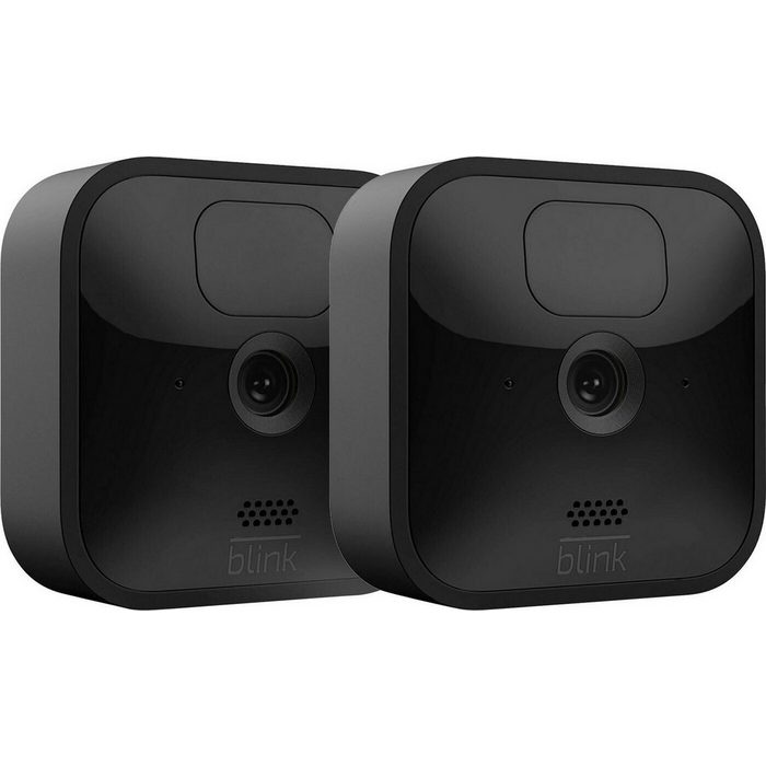 Amazon Blink Outdoor 2x kabellose witterungsbeständige 1080p HD Sicherheitskamera schwarz Smart Home Kamera