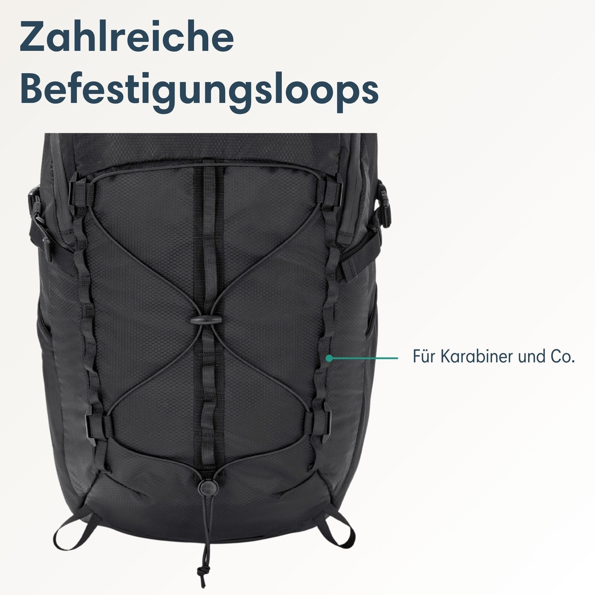 LARKSON Wanderrucksack Klint Large Rucksack 34 L mit Trinkblasenöffnung (1-tlg), Outdoorrucksack für Radfahren, Bergsteigen, Wandern, Camping