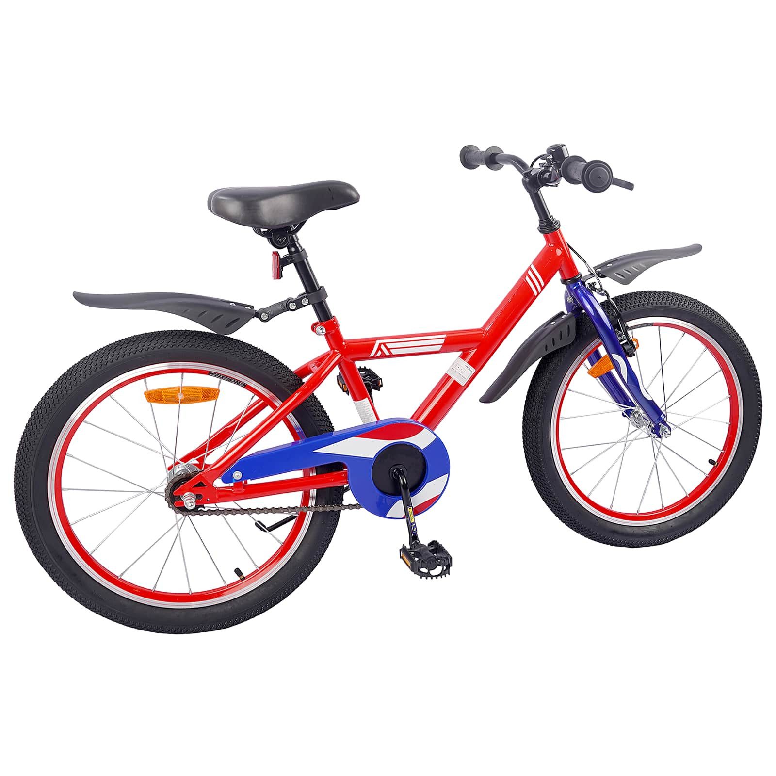 vidaXL Kinderfahrrad 123 x 51 x 78 cm Kinderfahrrad 18 Zoll für 5-7 Jahre alt Rot