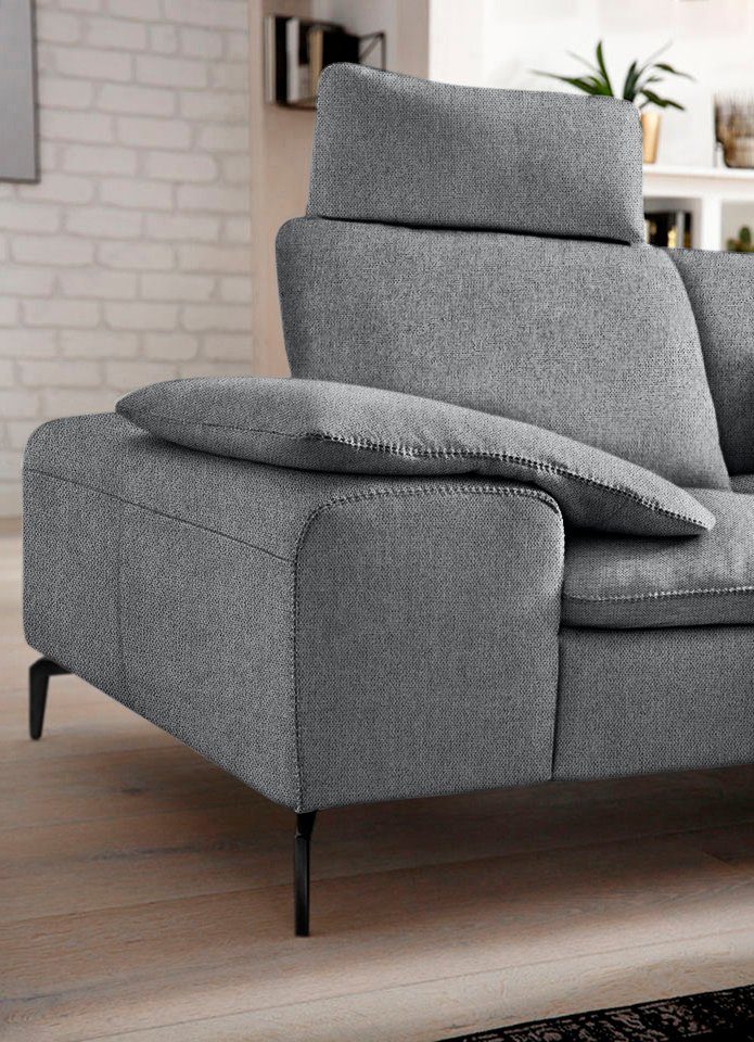 W.SCHILLIG Ecksofa valentinoo, Designsofa, elegant und bequem, L-Form, Set, mit Sitztiefenverstellung, Breite 318 cm