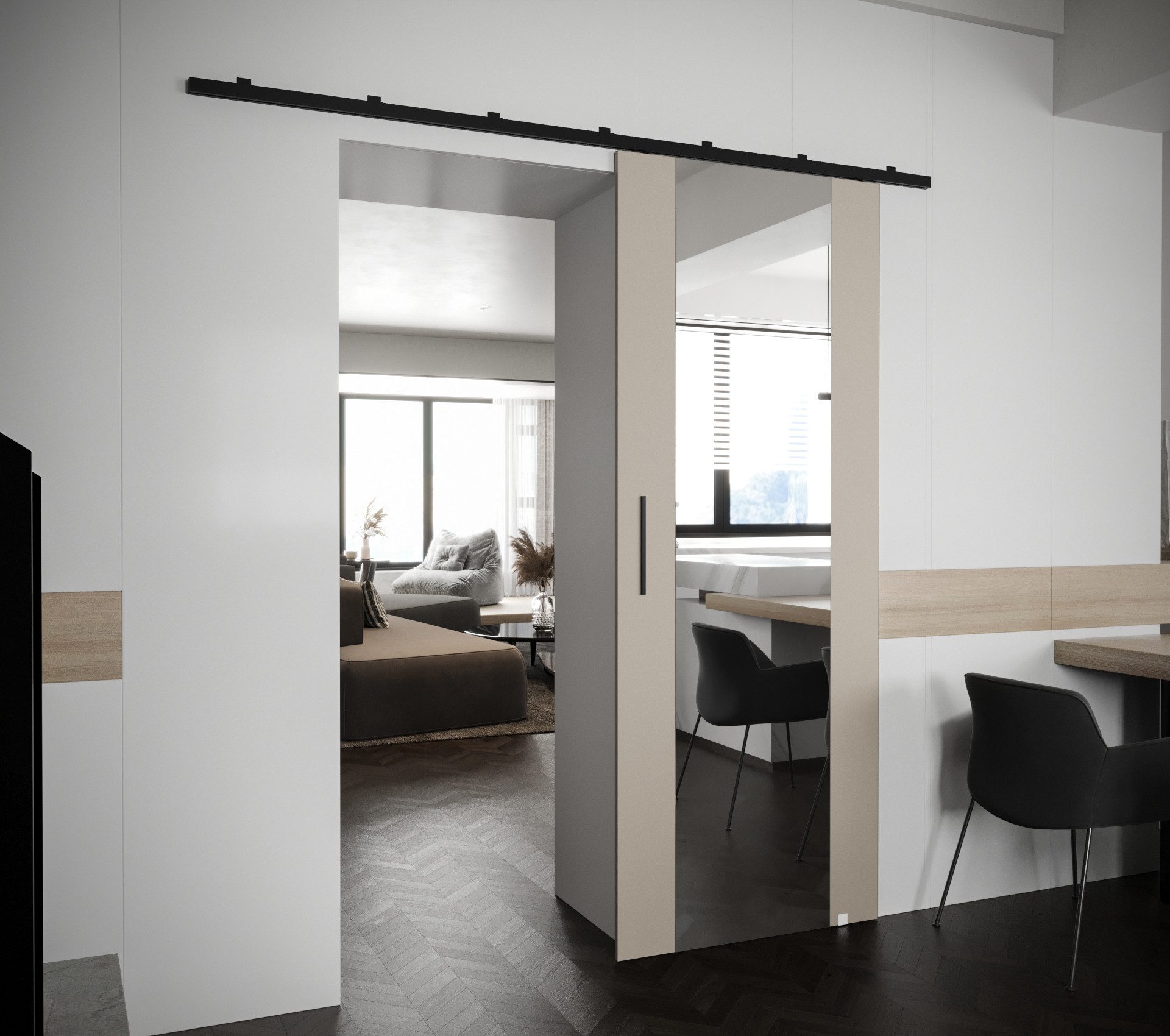 ABIKS MÖBEL Schiebetür Innenschiebetür Schiebetür Schiebetürsystem ZONDA II günstig online kaufen