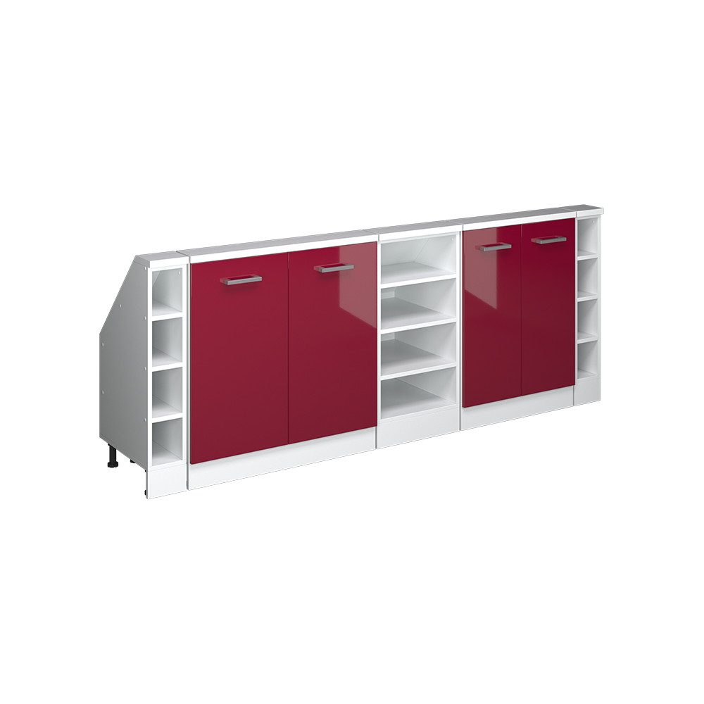 Vicco Unterschrank R-Line, Bordeaux Hochglanz/Weiß, 215 günstig online kaufen