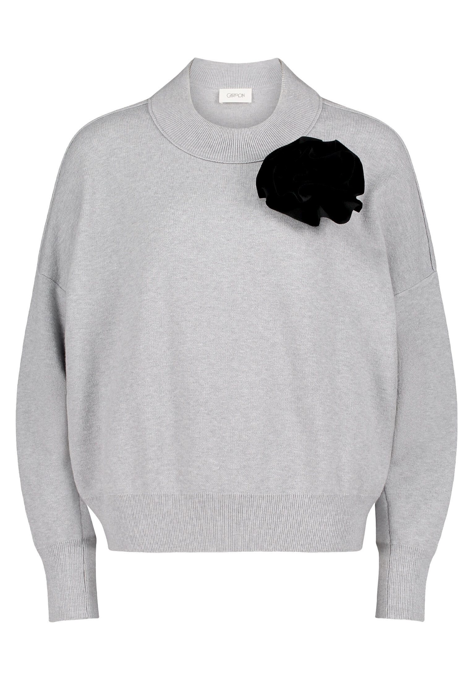 Cartoon Strickpullover Damen mit Rundhalsausschnitt (1-tlg)