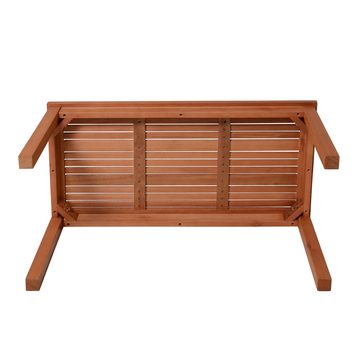 Spetebo Gartentisch Beistelltisch LANSING aus Eukalyptus Holz - 90 x 44 cm (Packung, 1-St., 1 tlg), Gartentisch aus FSC Massivholz geölt