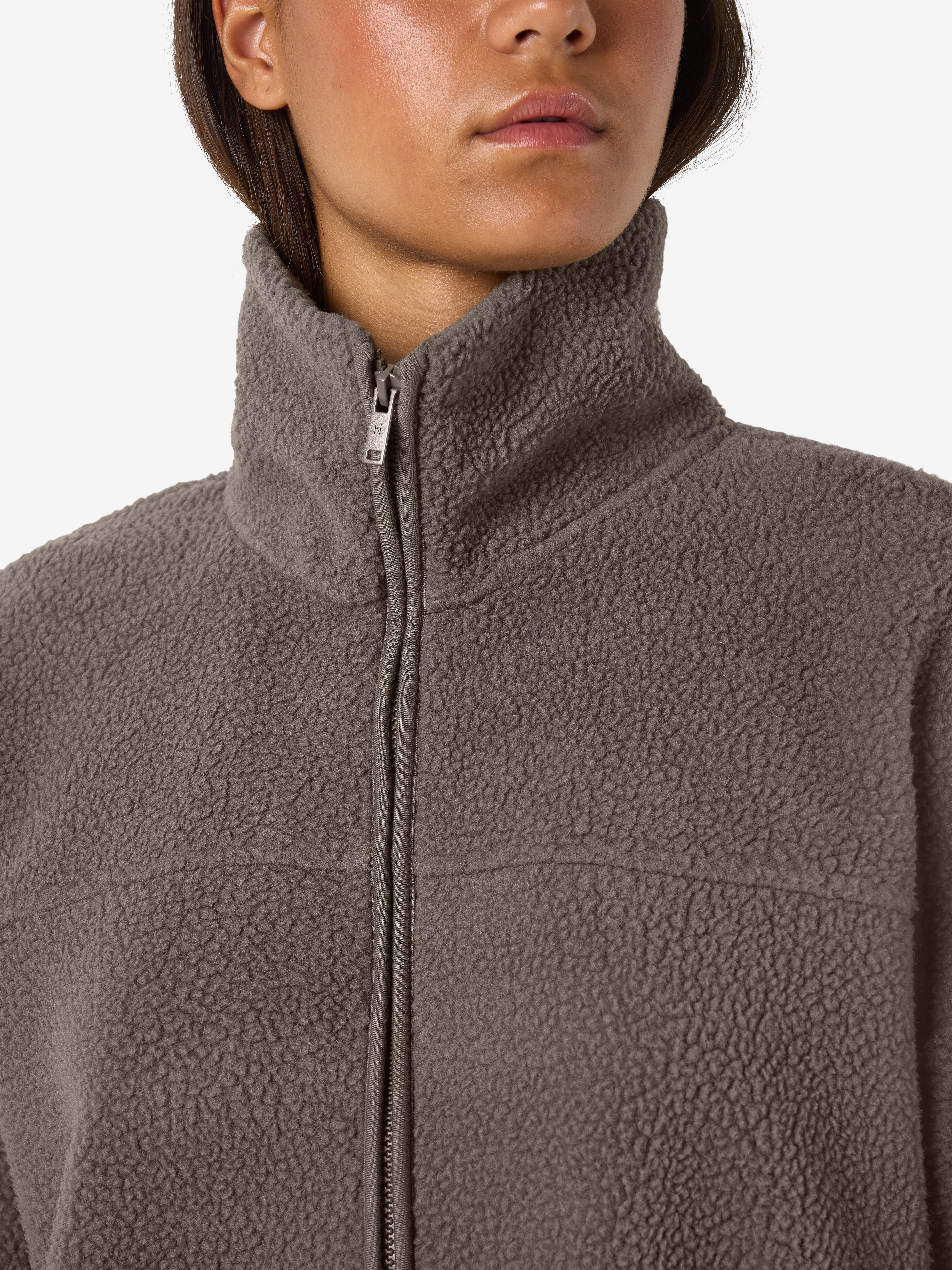 Noisy may Fleecejacke NMCOZY L/S ZIP SWEATER JRS NOOS Polyester, relaxed fit