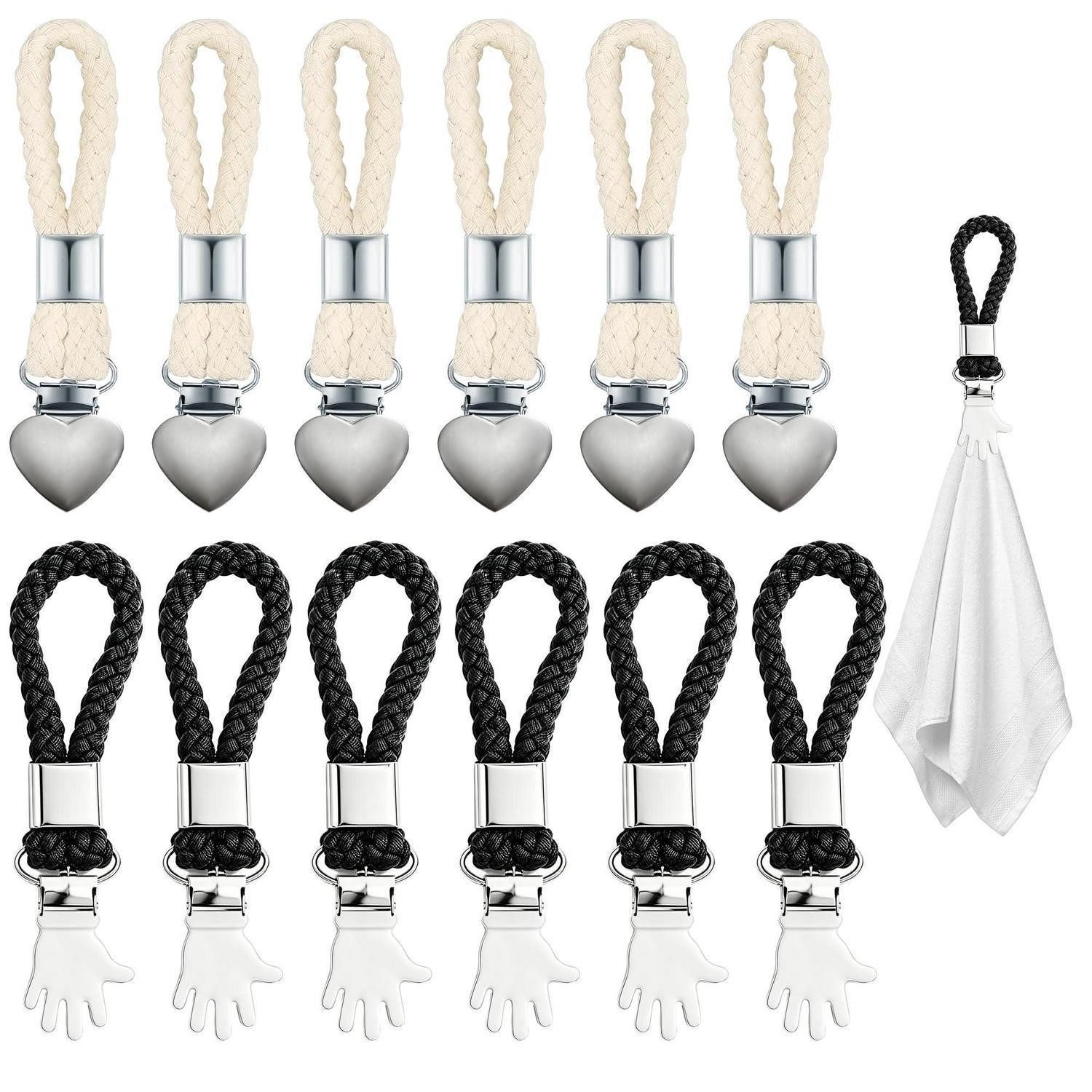 LuxusKollektion Handtuchklemme Handtuchklammern 12er Set mit Clips Style1