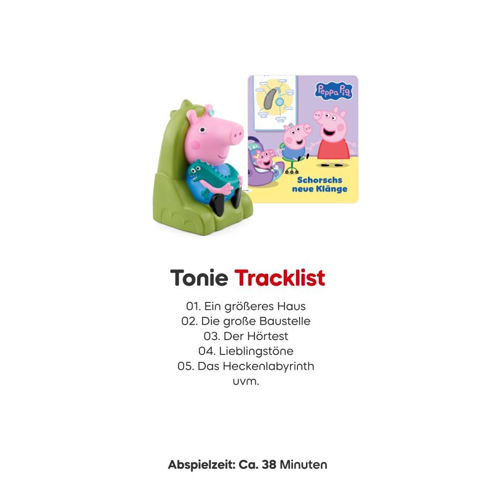 tonies Hörspielfigur 11003835, Hörfigur für Toniebox, Peppa Wutz & Schorsch, 49 Min, 3+ – Bild 4 von 5