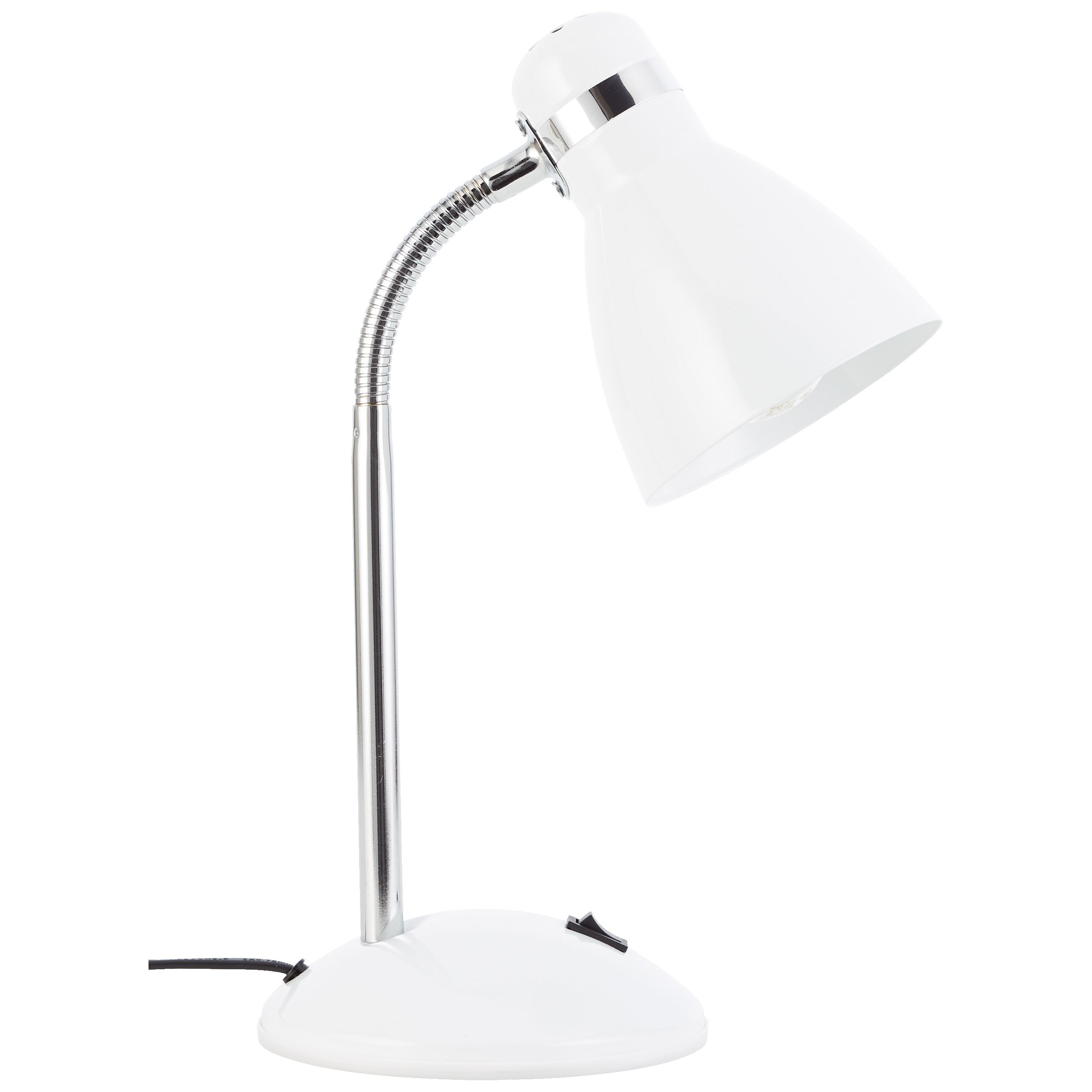 Lightbox Tischleuchte, ohne Leuchtmittel, Schreibtischlampe, 34 x 14 cm, E27, max. 25 W, schwenkbar, weiß