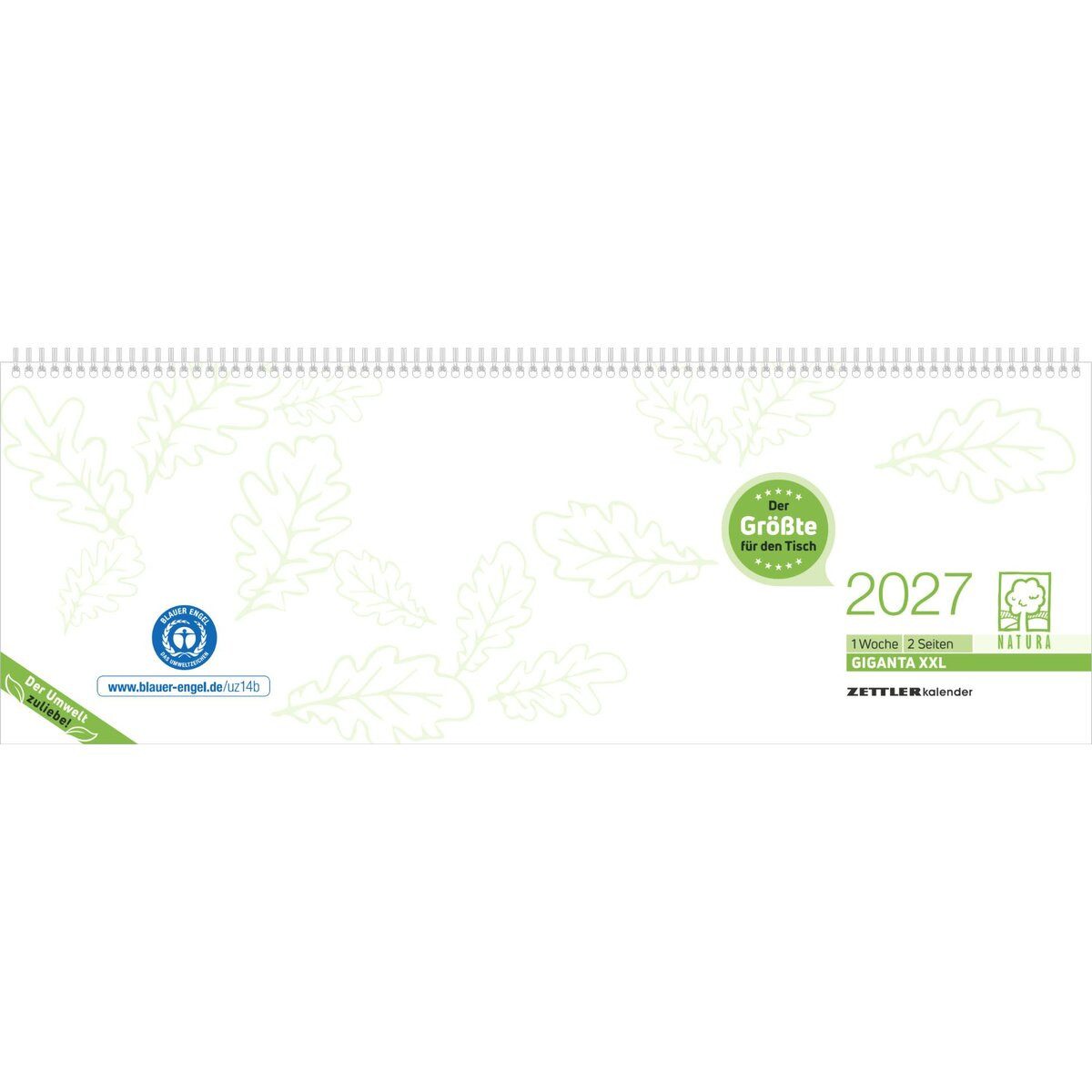 ZETTLER Schreibtischkalender Schreibtischquerkalender Giganta XXL 42,2x14,8cm RC Kalendarium 2027