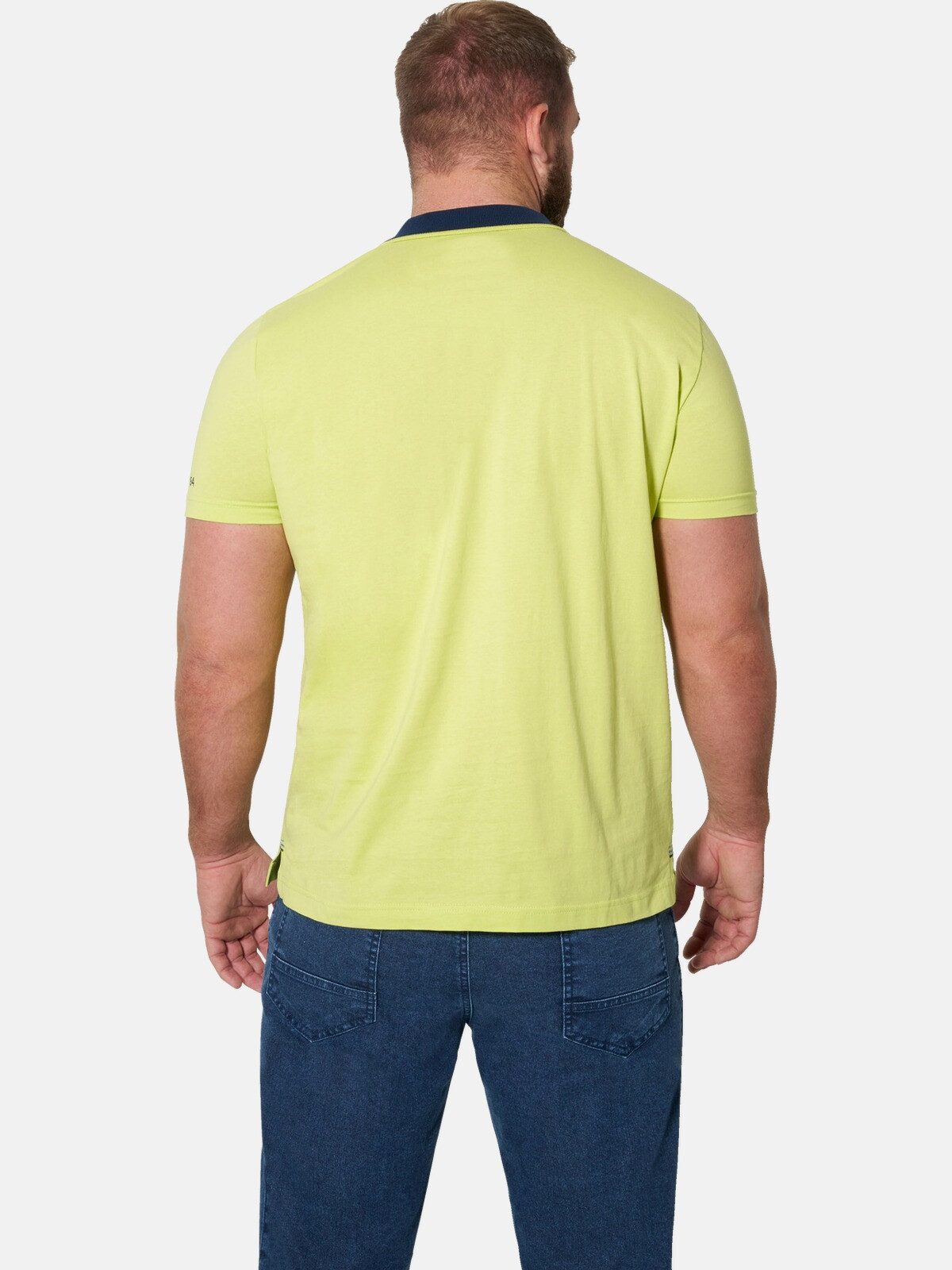 Jan Vanderstorm Poloshirt OLATUR +Fit Kollektion, blauer Kragen