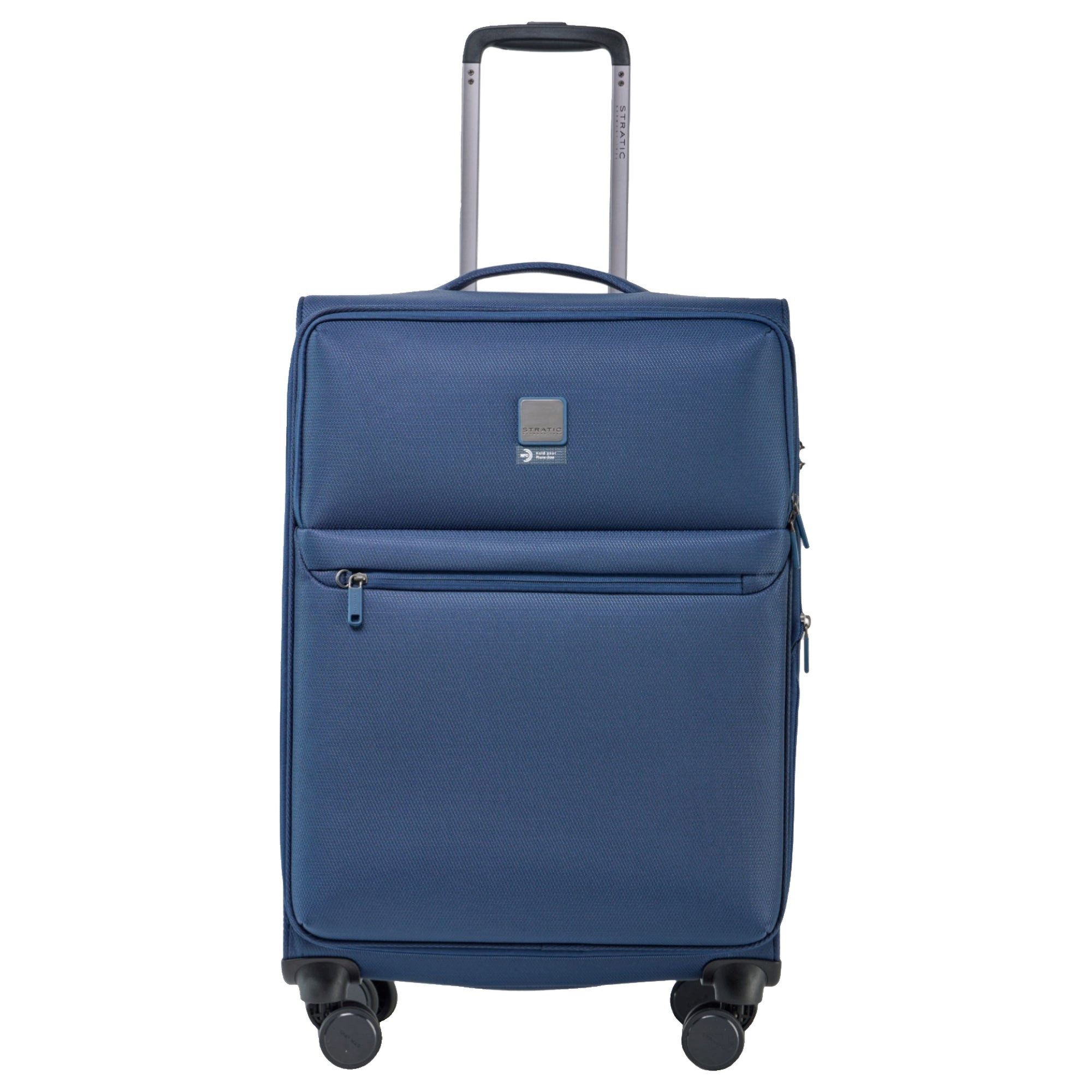Stratic Koffer Lite - 4-Rollen-Trolley 65 cm erw. (dark blue), 4 Rollen