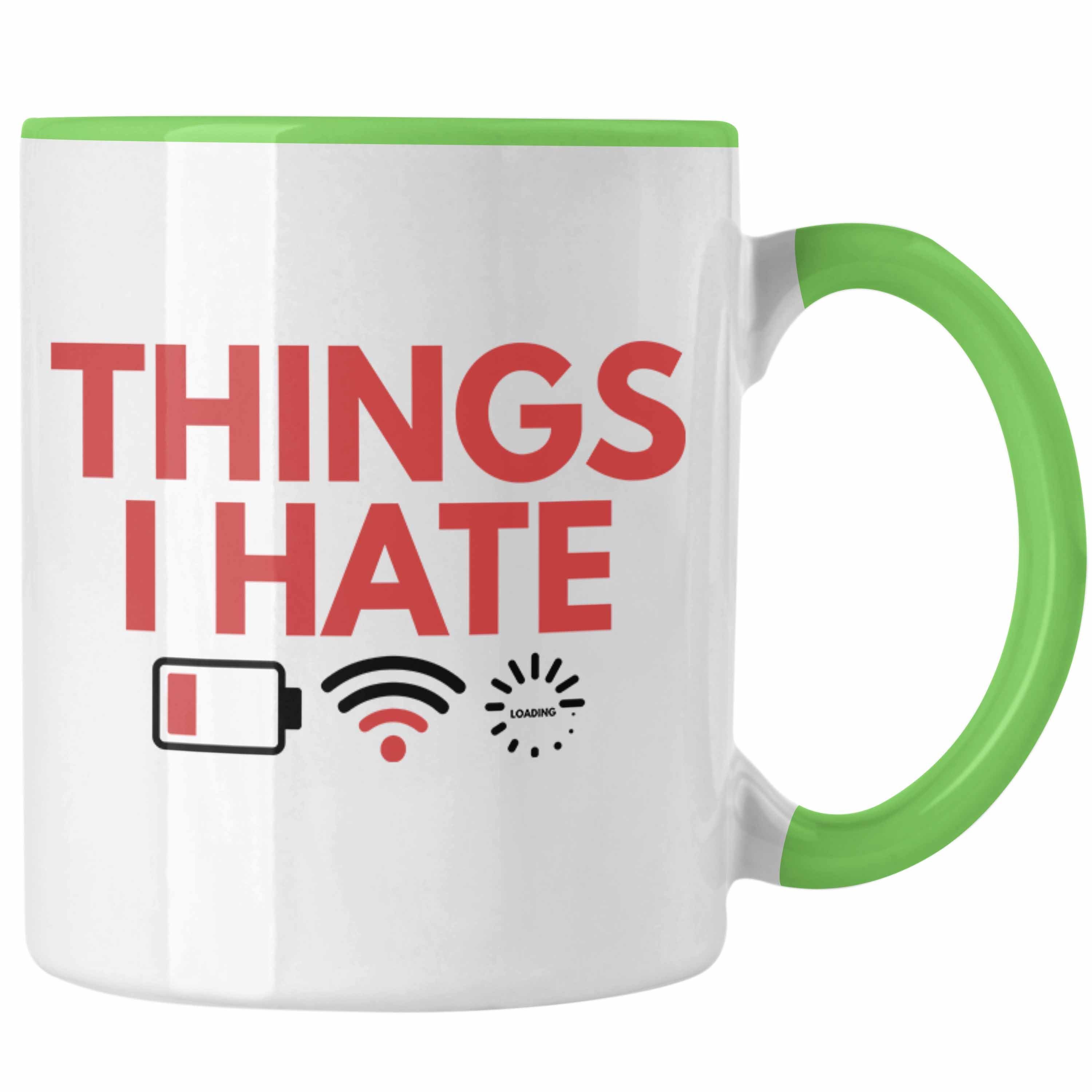 Hate Trendation Leer Kinder - Things Geschenkidee Jungen Grün Tasse Trendation Zeichen Wlan Jungs Laden I Batterie