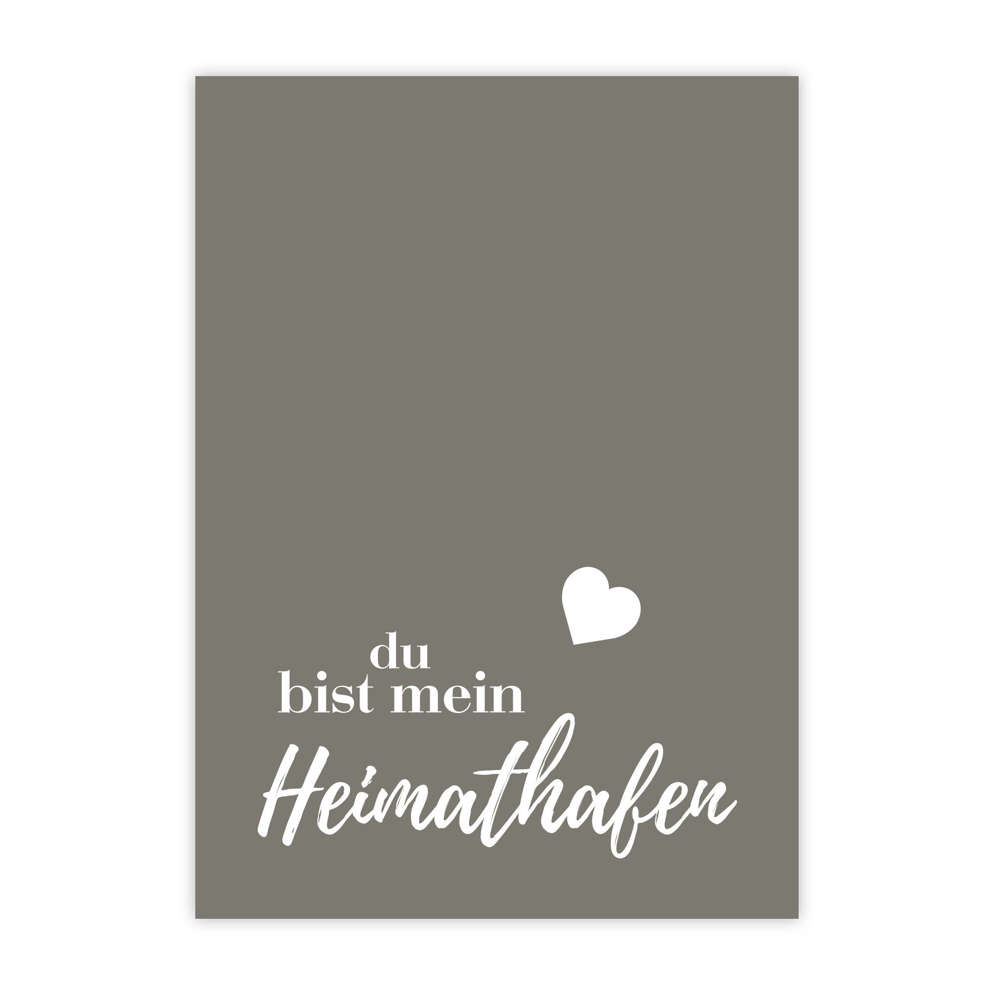 Deine Wörter Grußkarten Heimathafen Postkartenset, 5 Karten, DIN A6