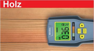 WDH Feuchtigkeitsmesser Materialfeuchte Messgerät WDH-318KC, (nicht zutreffend, 1x Materialfeuchte Meßgerät), - Auto-Kalibrierung und Festhalten (Einfrieren) des Messwertes