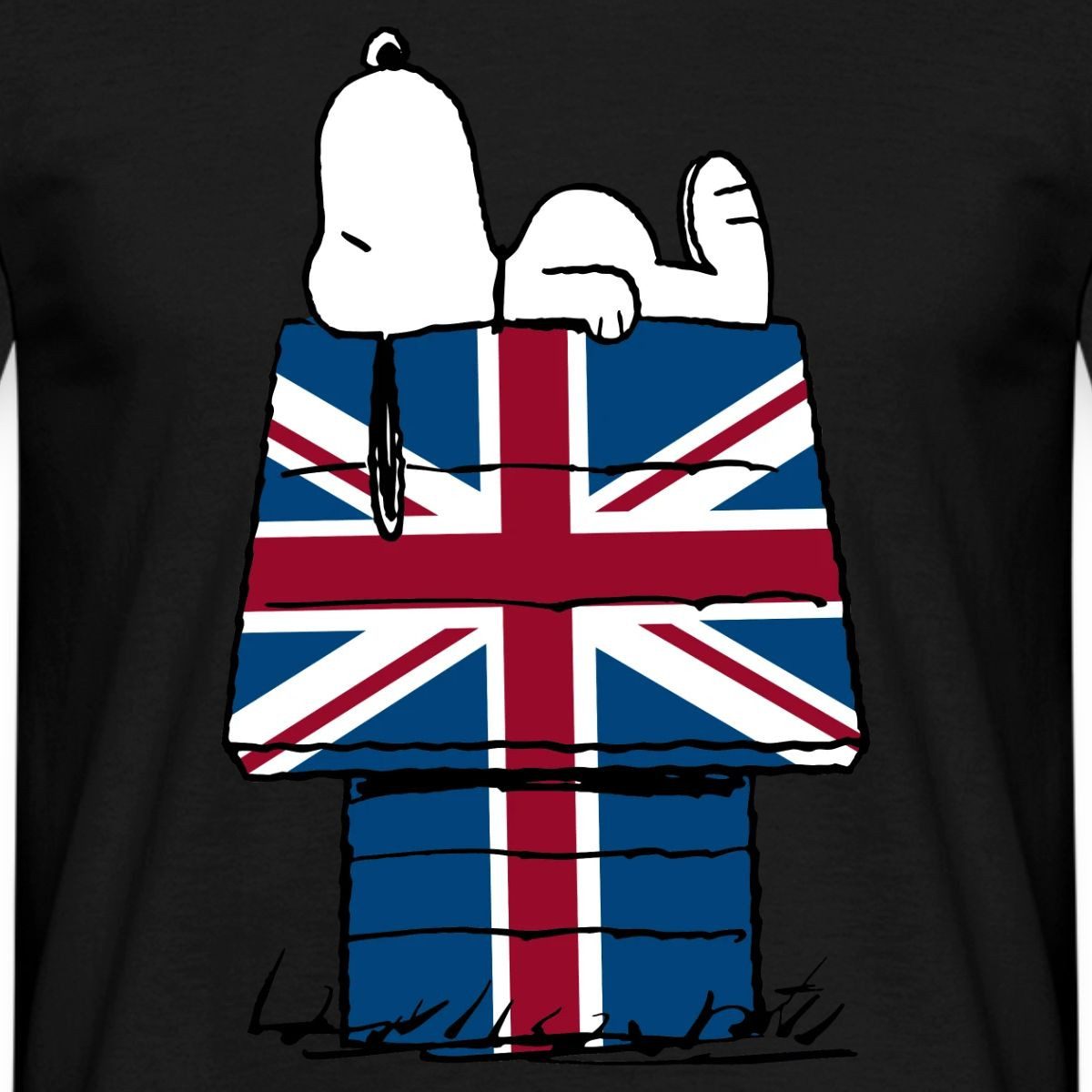 Spreadshirt T-Shirt Peanuts Snoopy UK Flagge Männer T-Shirt (1-tlg)
