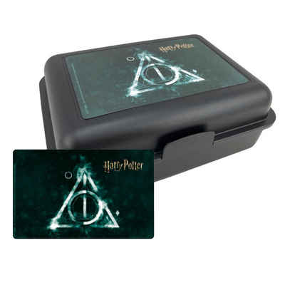 United Labels® Lunchbox Harry Potter Brotdose - Heiligtümer des Todes mit Trennwand Schwarz, Kunststoff (PP)