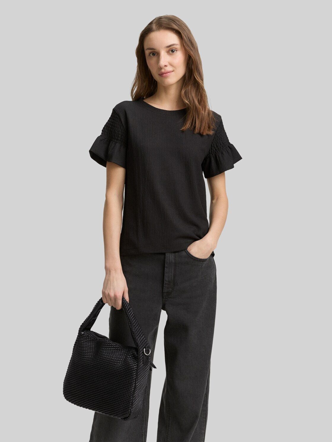 TOM TAILOR Denim Beuteltasche Bags, TTNOMI M Beuteltasche in Flecht-Optik
