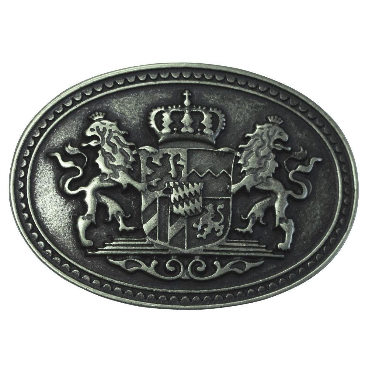 BELTINGER Gürtelschnalle Doppellöwe und Wappen 4,0 cm - Buckle Wechselschließe Gürtelschließe 4 (1-St)