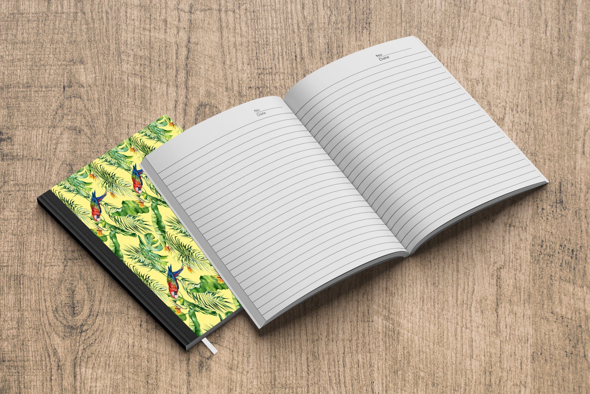 MuchoWow Notizbuch Blumen Paradiesvogelpflanze Journal, 98 Haushaltsbuch Notizheft, Seiten, - Merkzettel, Tagebuch, Vogel, A5, 