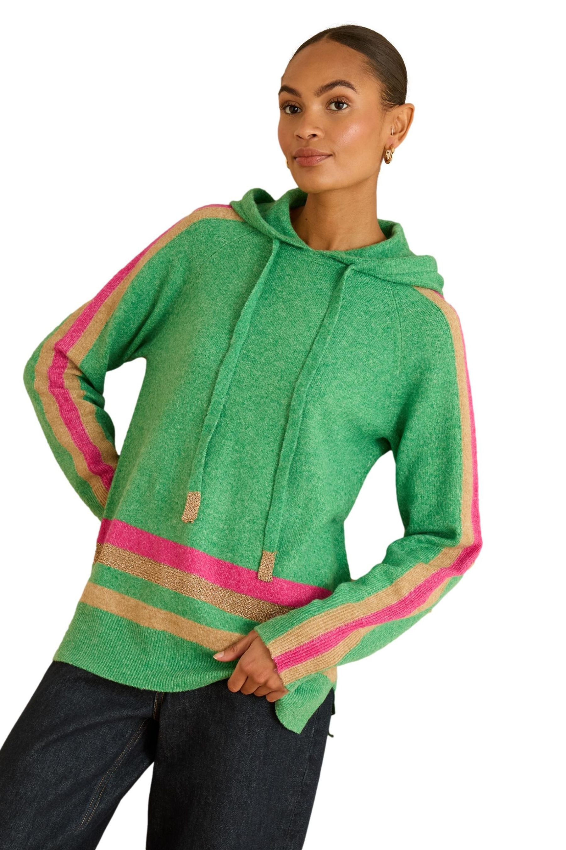 Love & Roses Kapuzenpullover Love & Roses Strickpullover mit Kapuze, Regular (1-tlg)