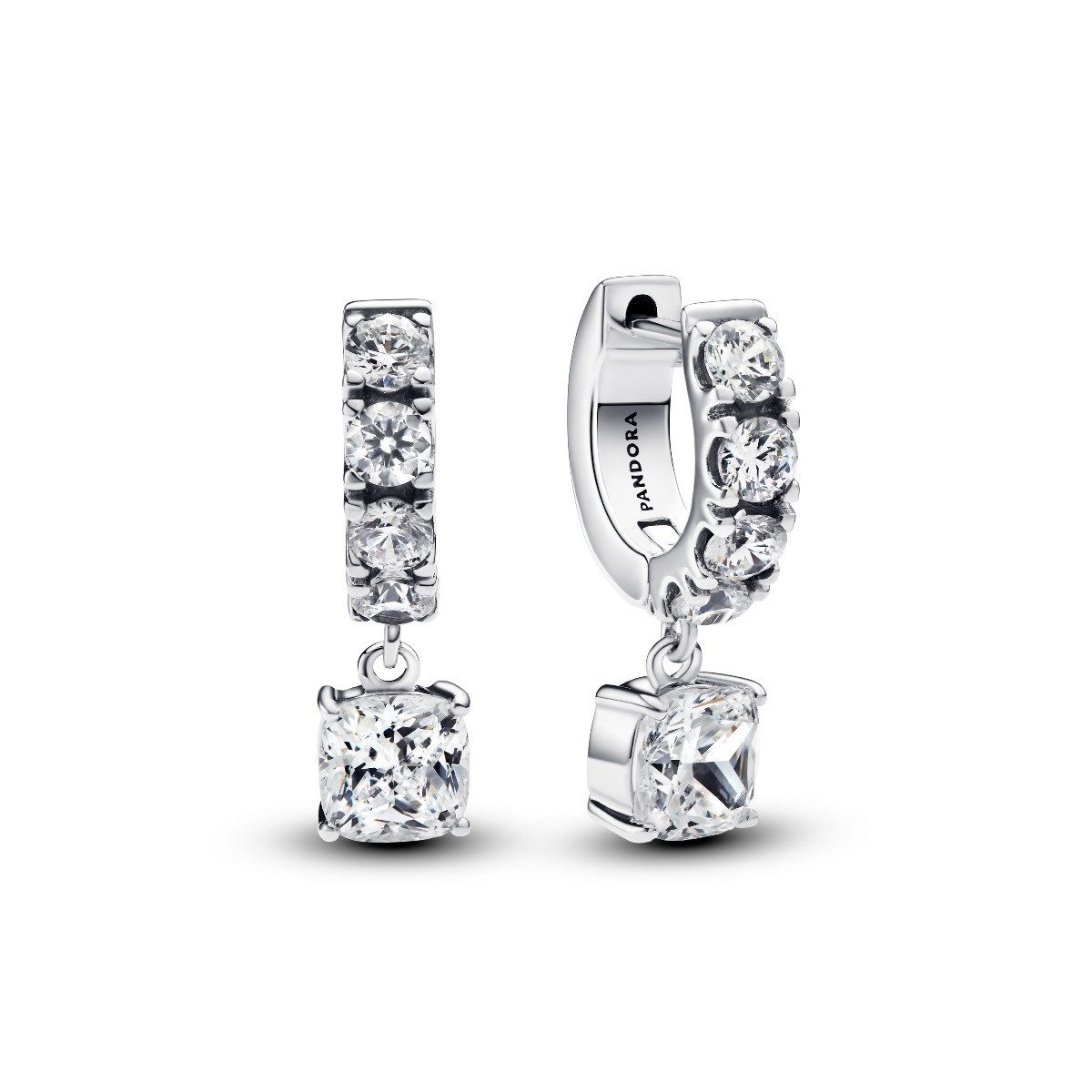 Pandora Paar Creolen Pandora Ohrringe Creolen Damen Pavé-Zirkonia Sterling-Silber 293547C0