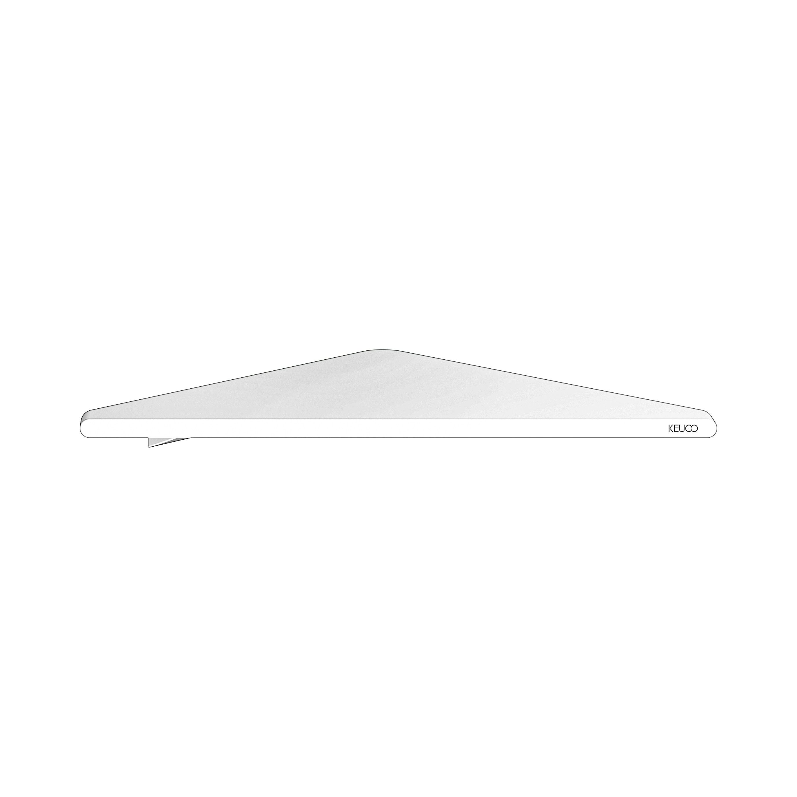 Keuco Duschablage ROSE, 24x24 cm, Aluminium, weiß, Made in Germany, zum Kleben/Schrauben