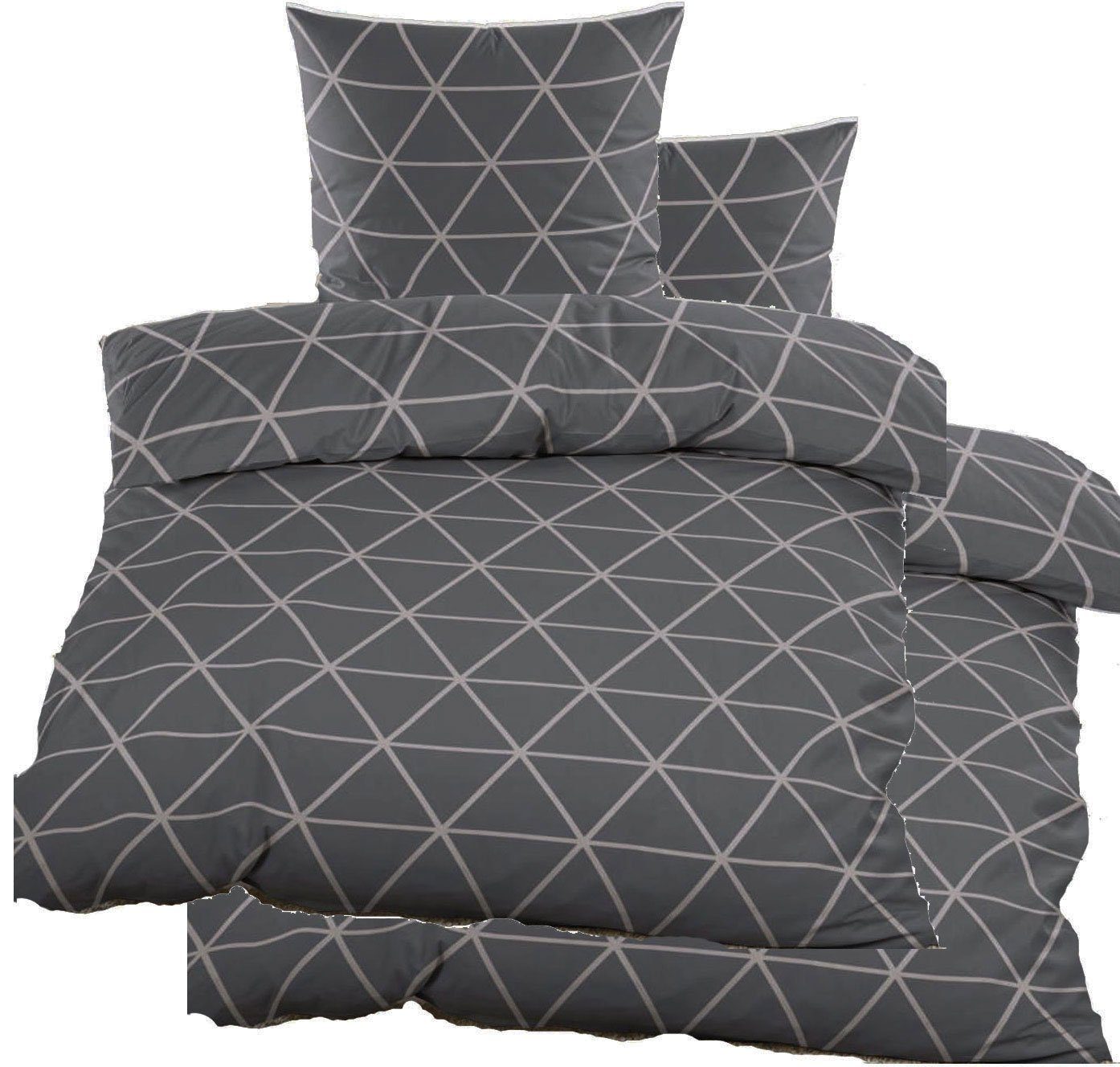 KH-Haushaltshandel Bettwäsche Biber Winter Bettwäsche 2x(135x200 + 80x80cm) günstig online kaufen