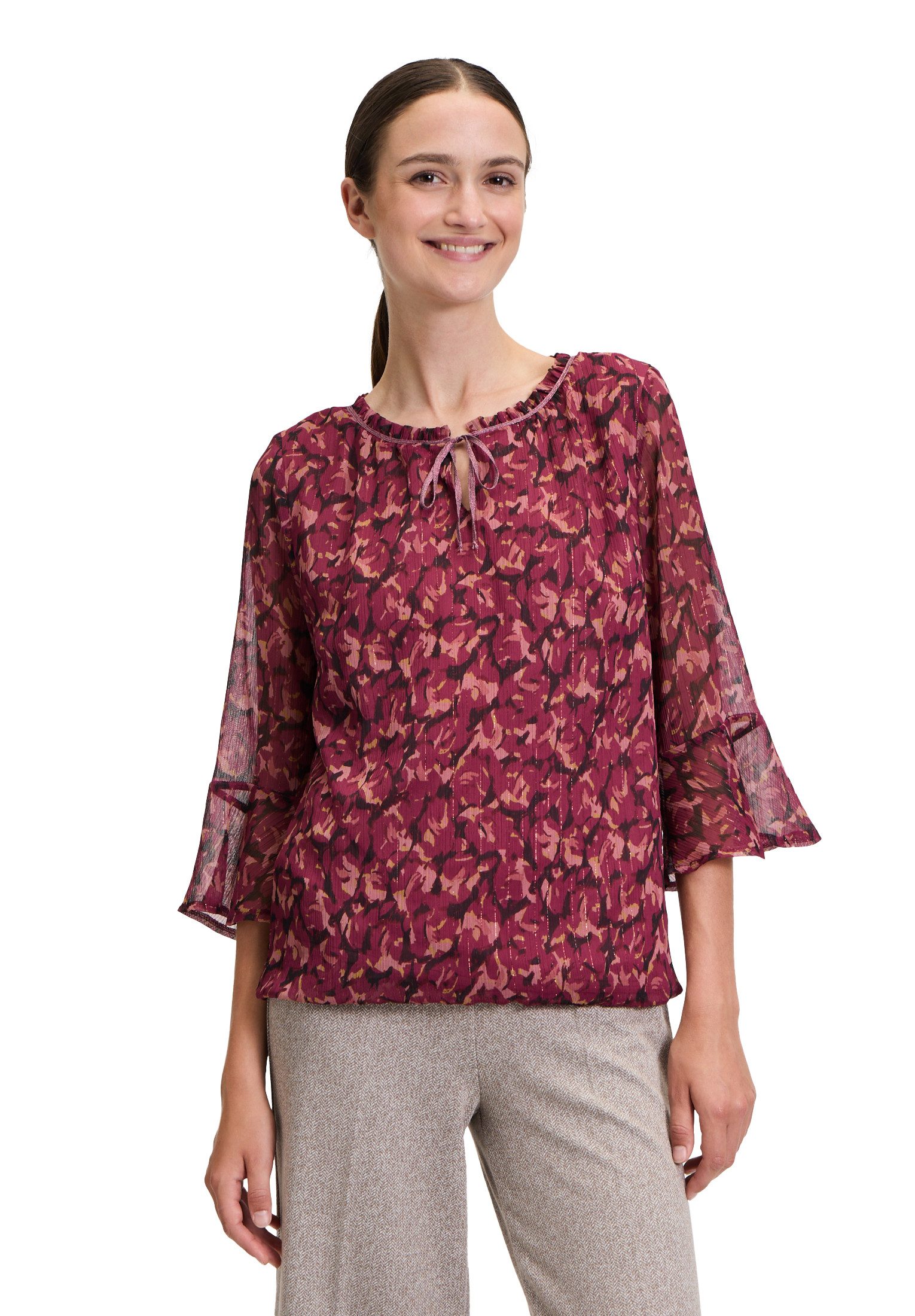 Schlupfbluse Cartoon Casual-Bluse mit Muster