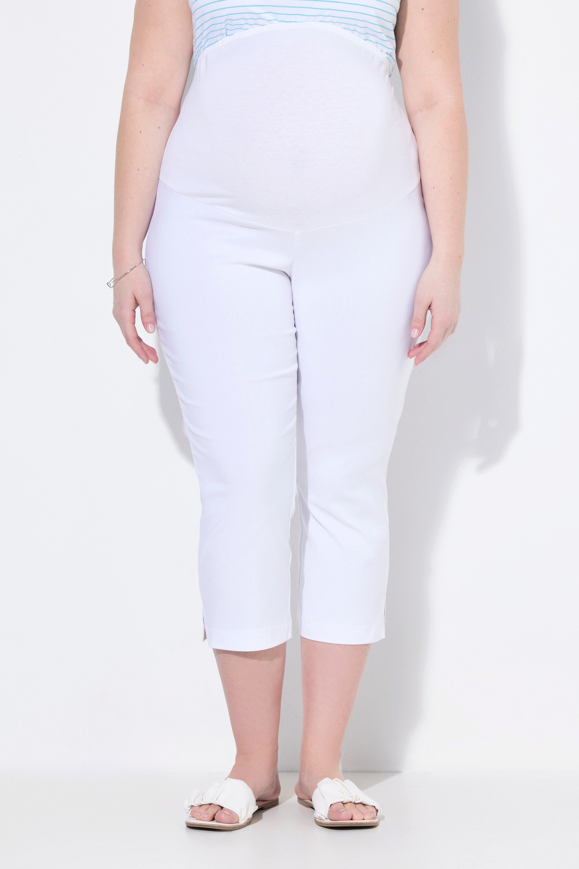 Ulla Popken 7/8-Hose Bellieva-Bengalinhose Umstandshose wadenlang günstig online kaufen