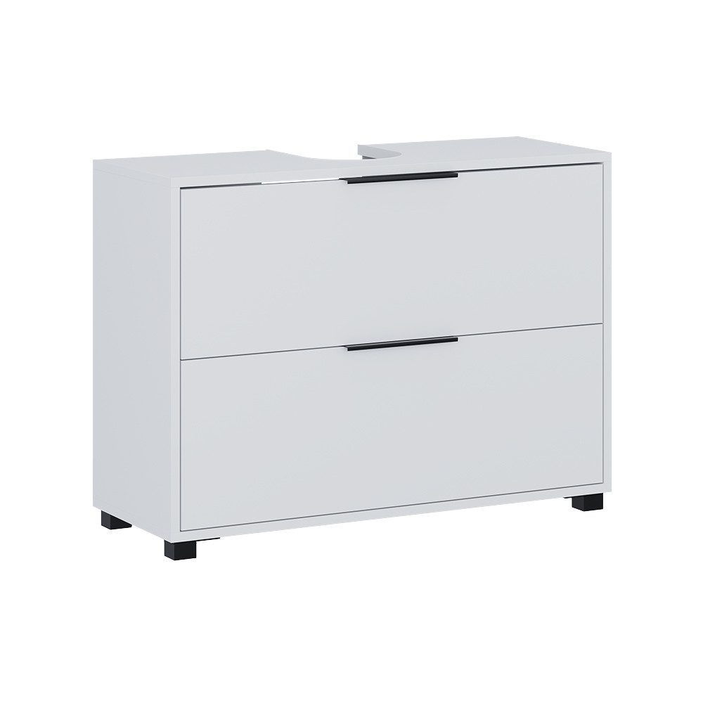 Vicco Waschbeckenunterschrank Alina, Weiß, 80 x 60 cm mit 2 Schubladen (1-St)