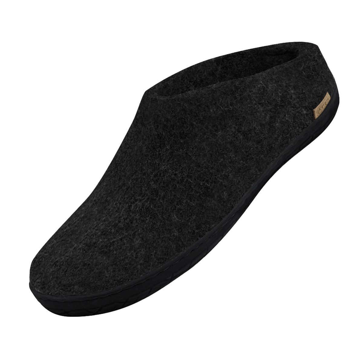 glerups dk Naturkautschuksohle Schwarz Pantoffel (1-tlg) Pantoffeln - Natürliches Material, Schützt vor Geruch