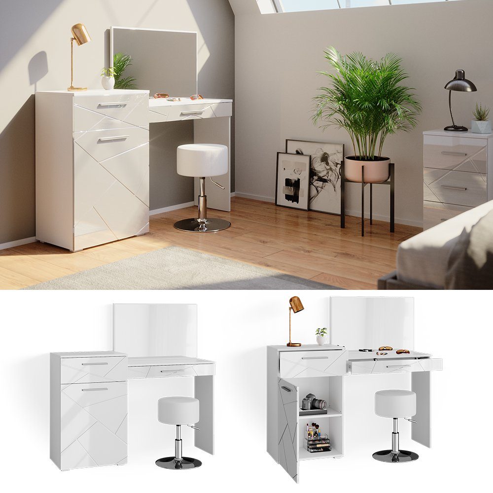 Vicco Schminktisch Irma, Weiß, 135 cm günstig online kaufen