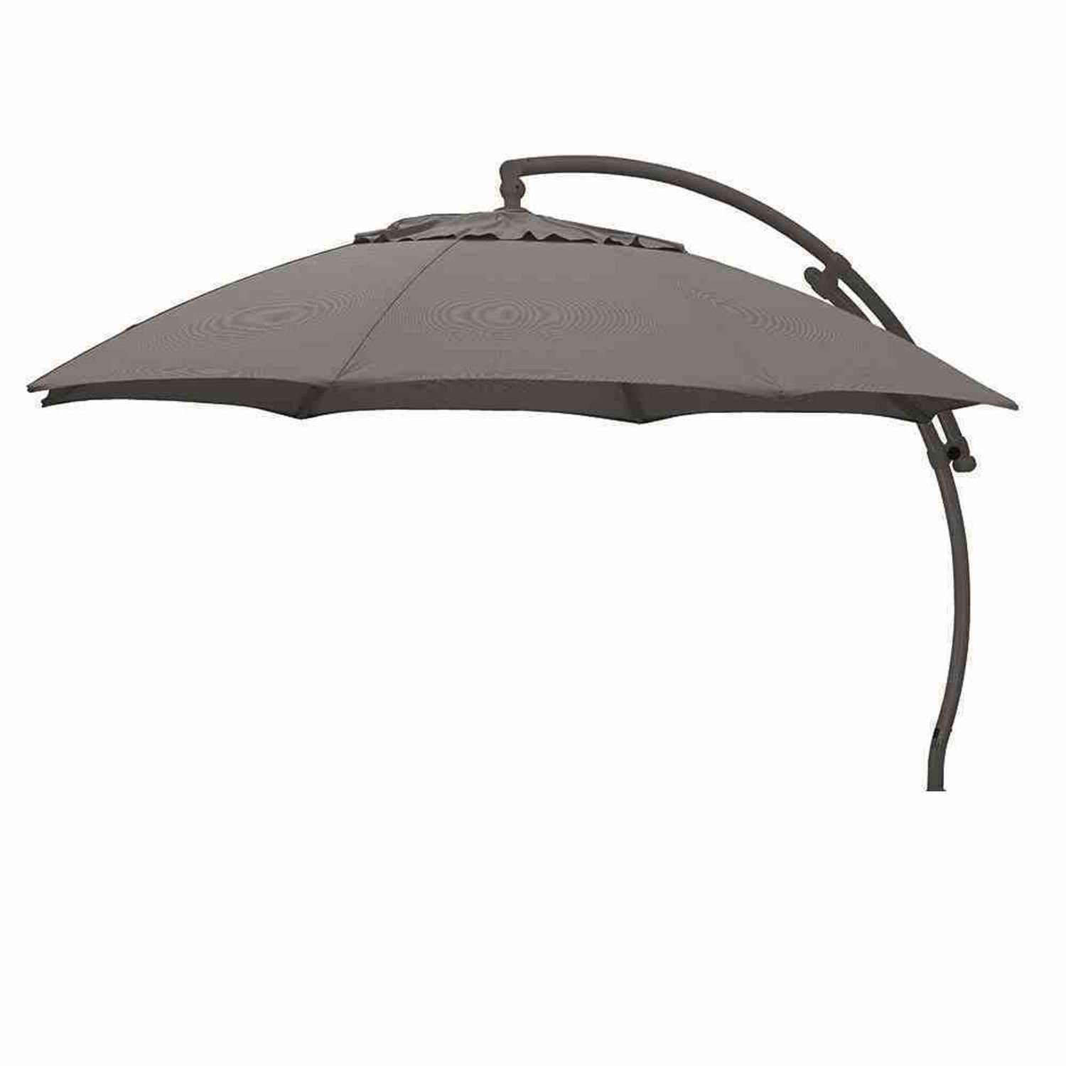 Sun Garden Sonnenschirm Ampelschirm Easy Sun Ø 375 cm, anthrazit / grau-meliert Bezug grau-mel
