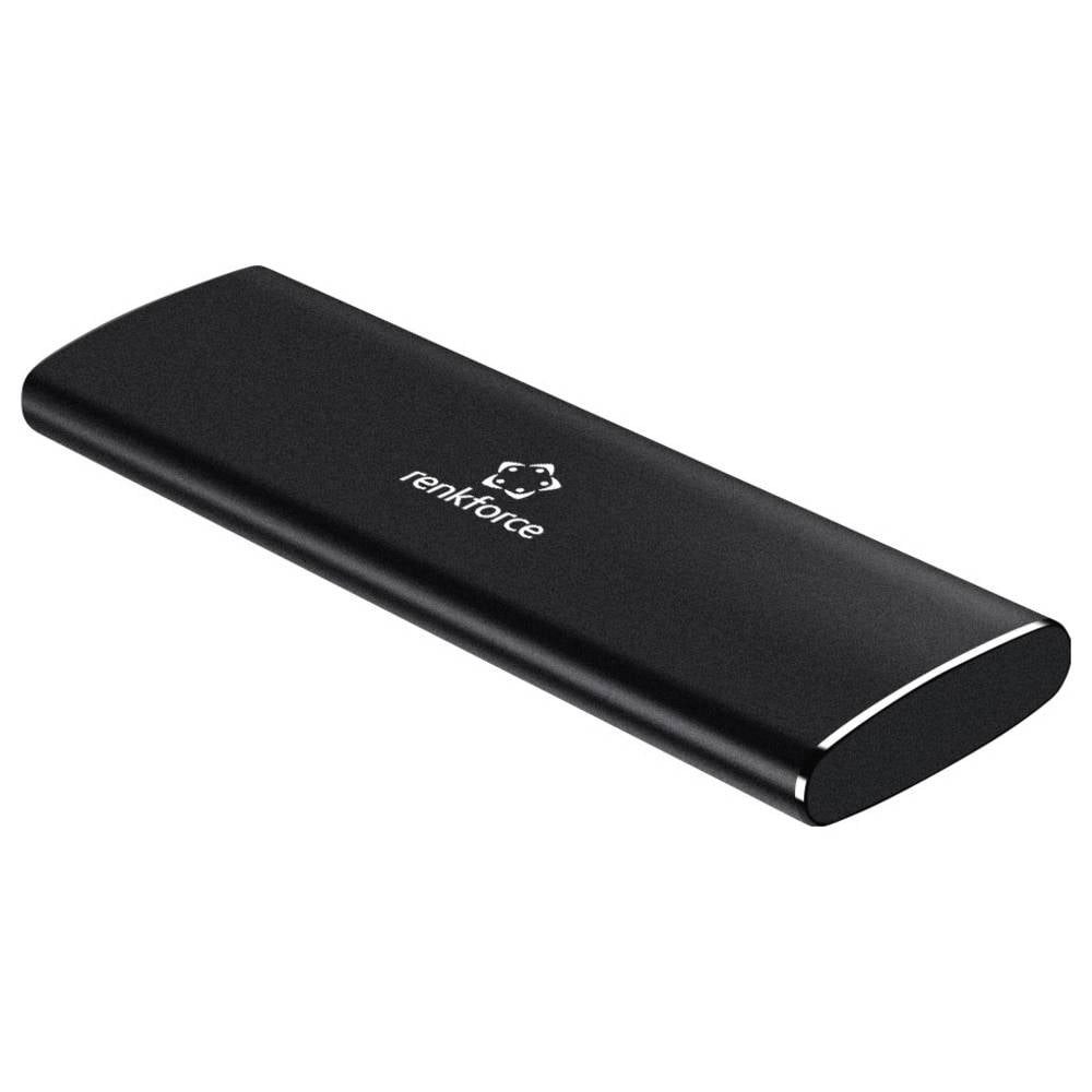 Renkforce 500 GB Externe SSD USB-C® Schwarz RF-7559064 externe SSD (500 GB), Leistungsfähige 3D NAND-Technologie, stoßsicher