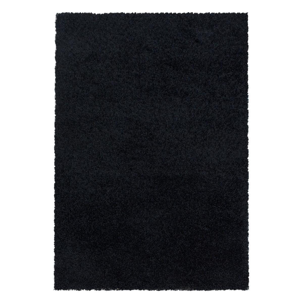 SchönesWohnen24 Hochflor-Teppich Hochflor Teppich SYDNEY Schwarz