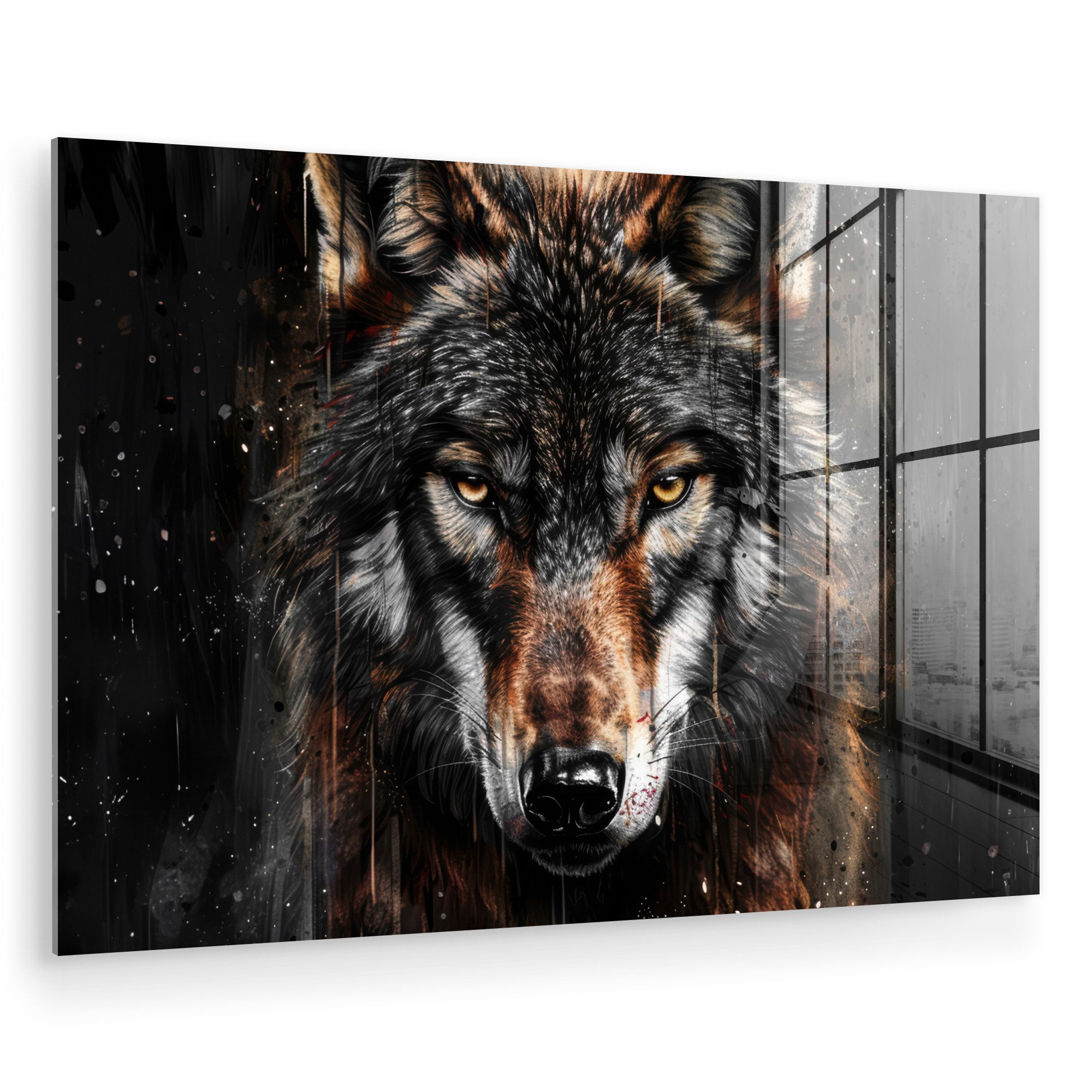 MuchoWow Acrylglasbild Tiere - Wolf - günstig online kaufen