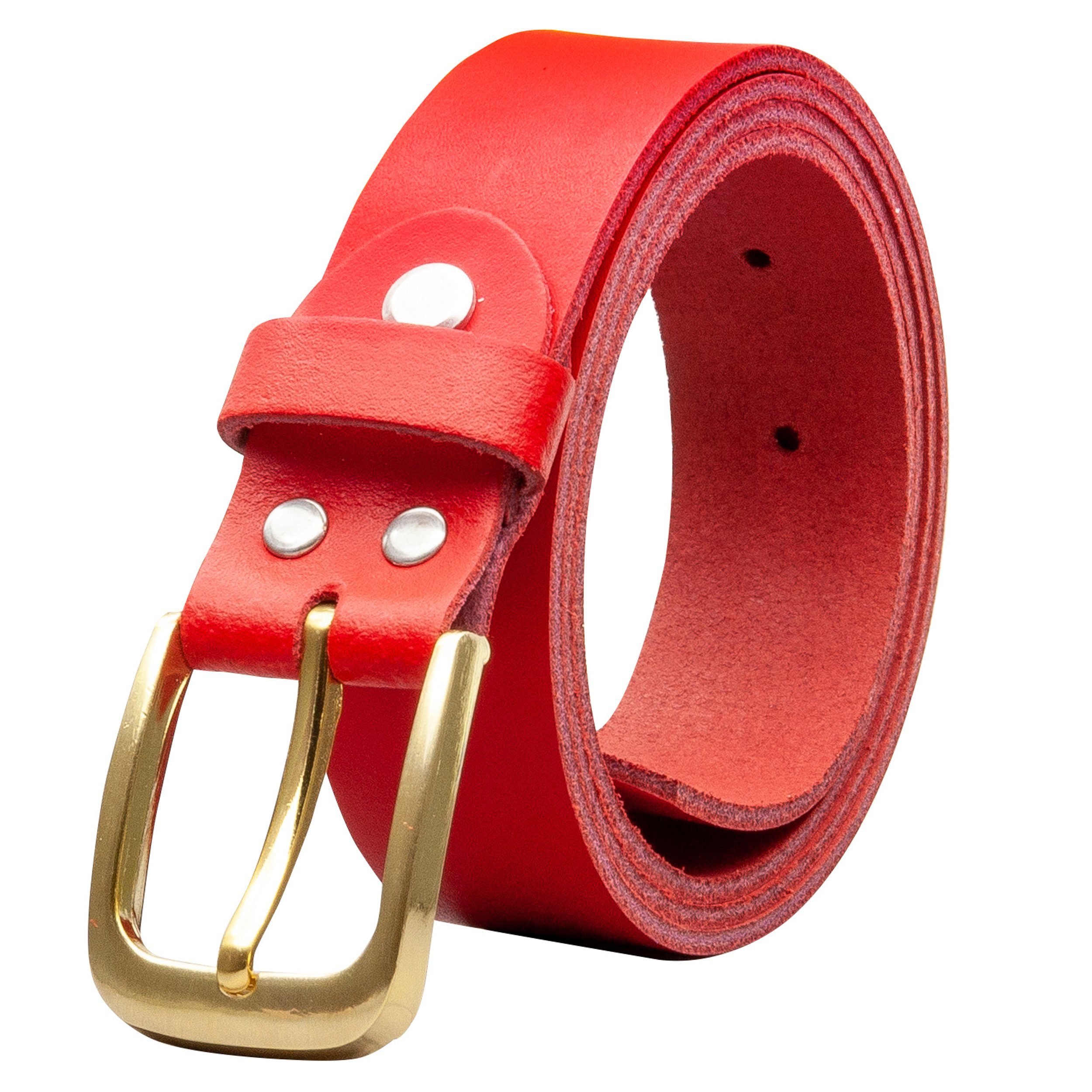 COLOGNEBELT Ledergürtel C16-SL Schlicht dennoch modern mit Dornschließe, MADE IN GERMANY