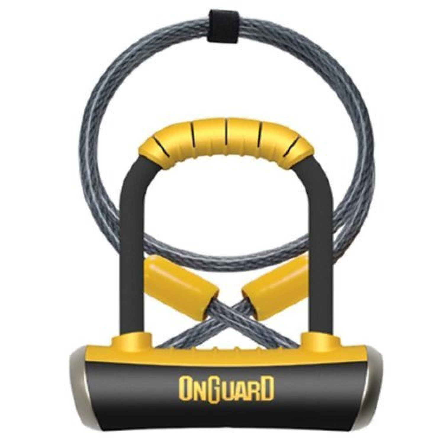 OnGuard Bügelschloss ONGUARD - 8008 Bügelschloss Pitbull Mini DT U-Lock E-Bike Fahrradschl (Inkl. Schlaufenkabel)