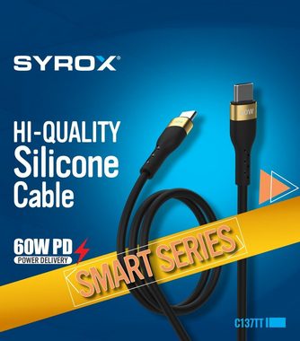 Syrox Syrox C137TT 60W Type-C zu Type-C Schnell Ladekabel PD Smartphone-Kabel, (1.2 cm)