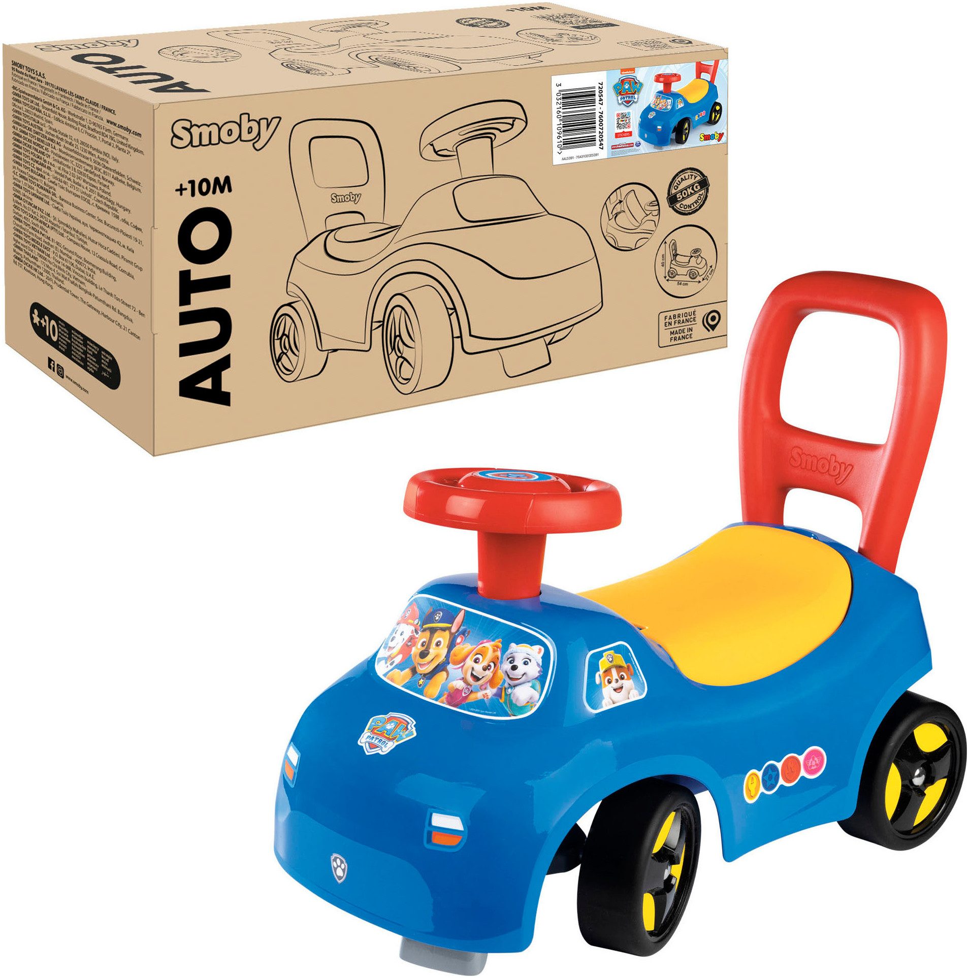 Smoby Rutscherauto Paw Patrol Rutschauto, auch als Lauflernhilfe nutzbar; Made in Europe